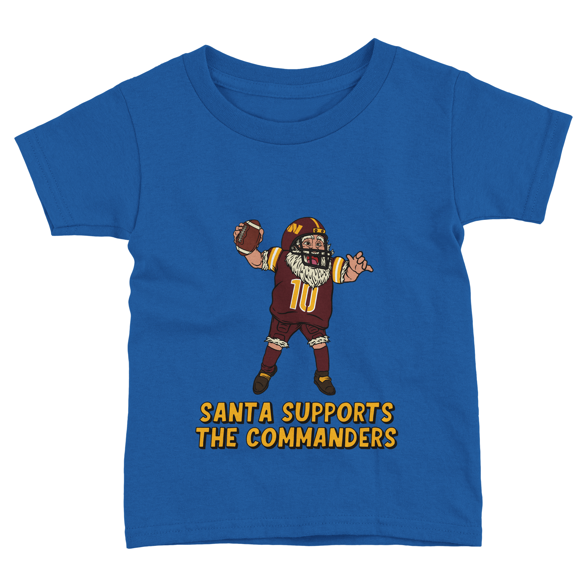 Washington Commanders Toddler Fine Jersey Santa T-Shirt