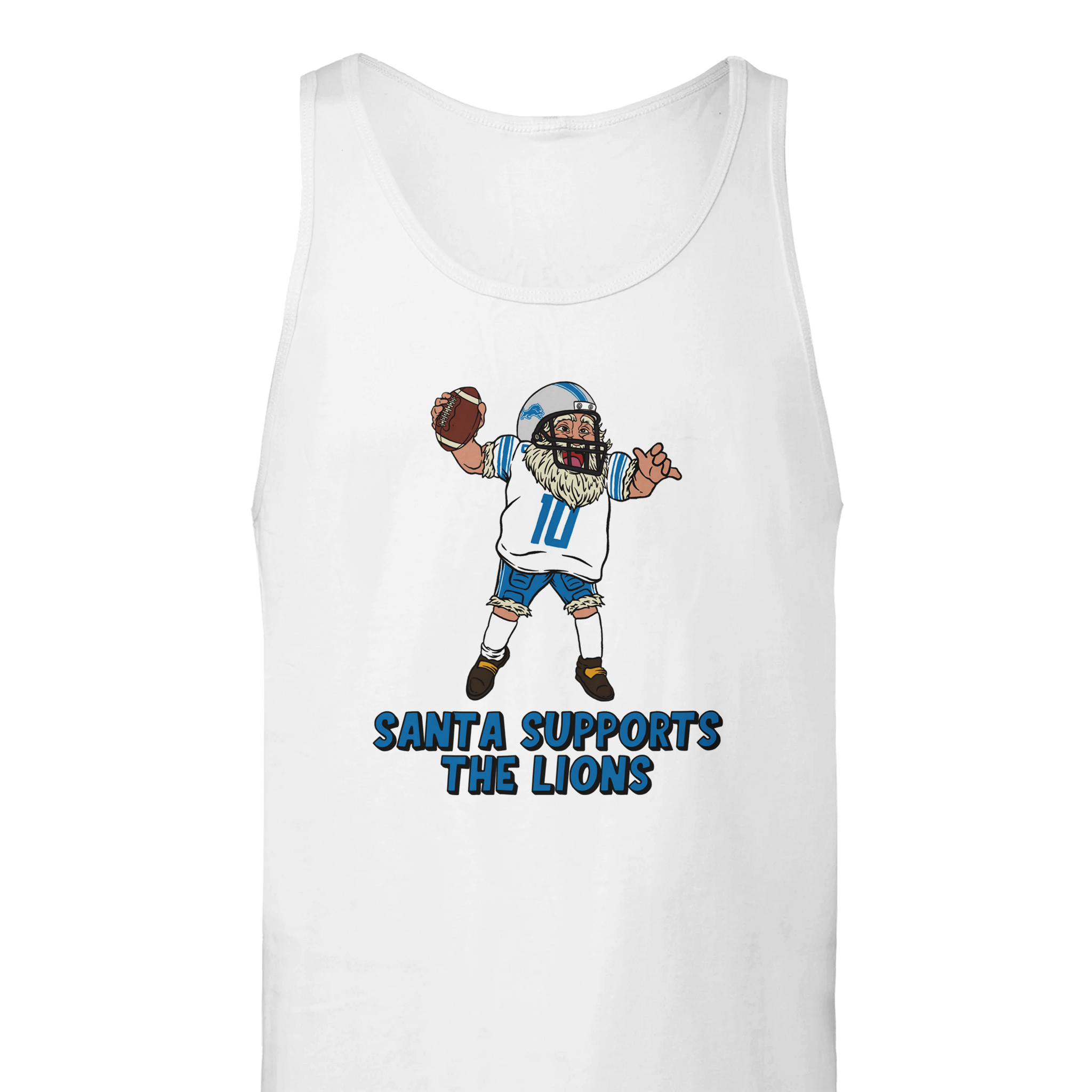 Detroit Lions Unisex Santa Tank Top