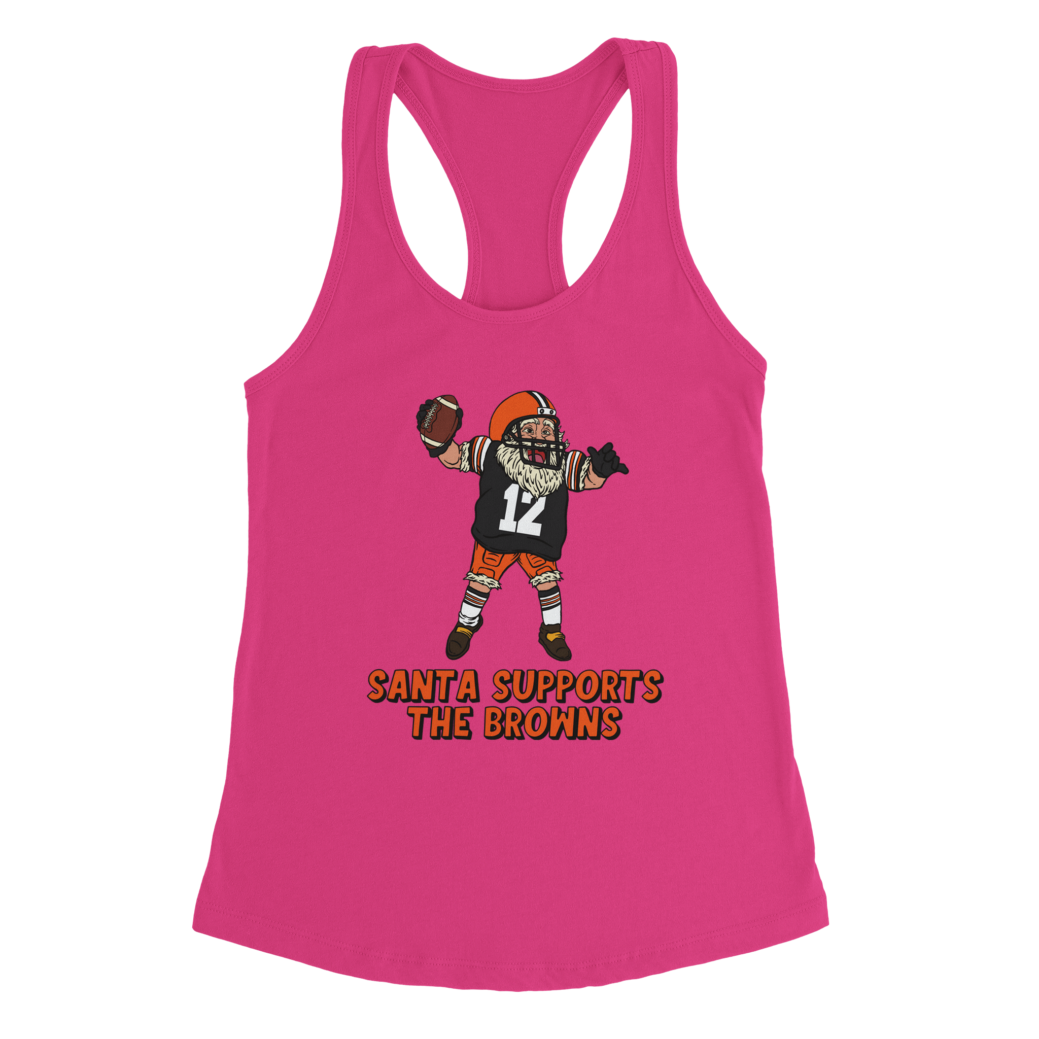 Cleveland Browns Women's Santa Racerback Tank