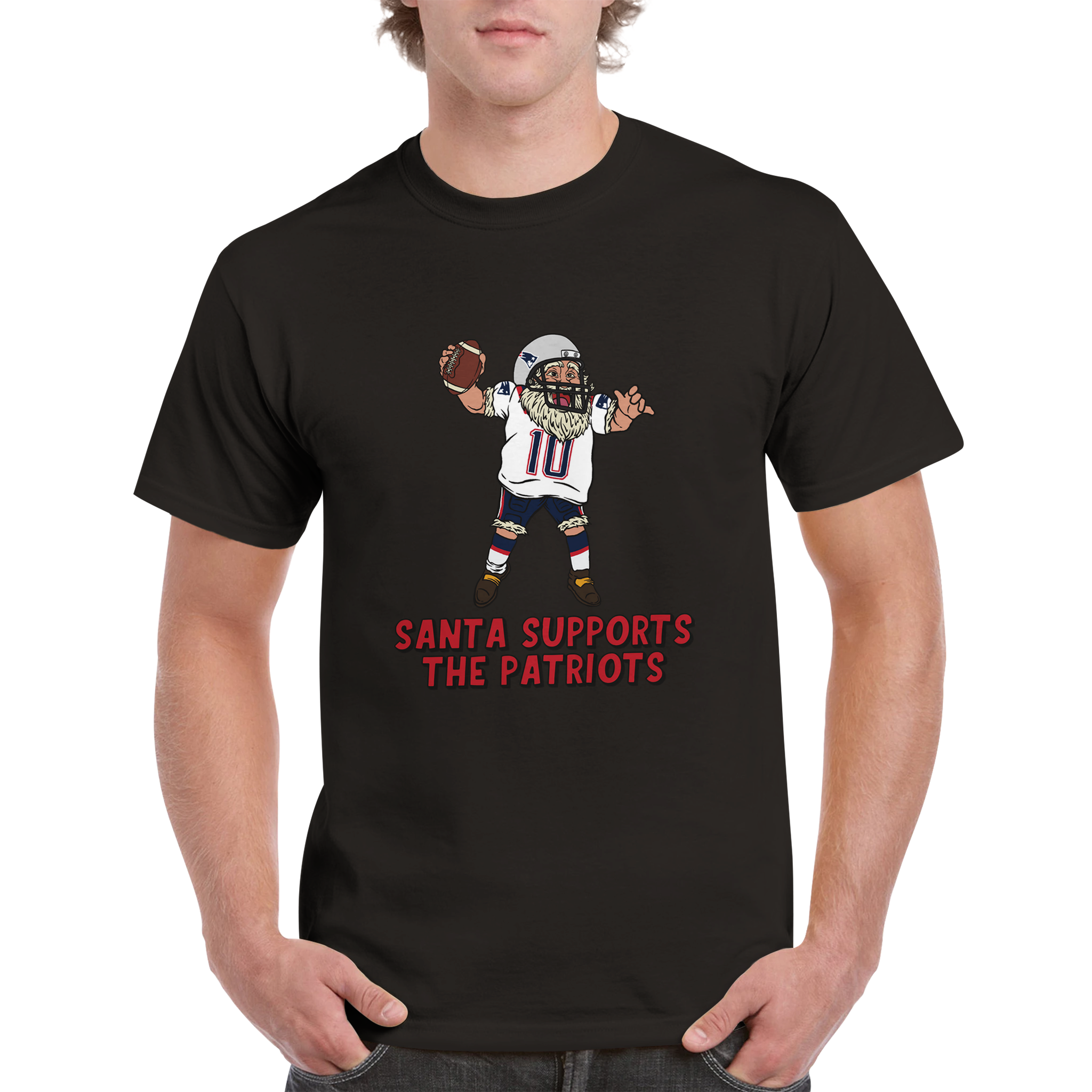 New England Patriots Unisex Crewneck Santa T-shirt