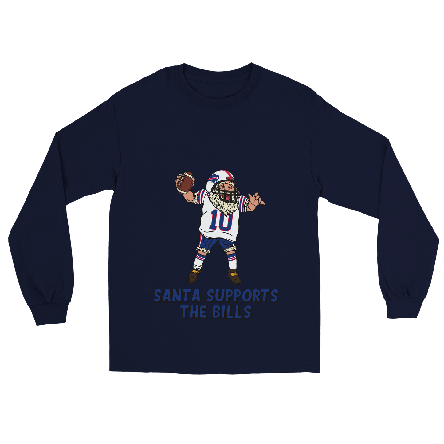 Buffalo Bills Unisex Longsleeve Santa T-shirt