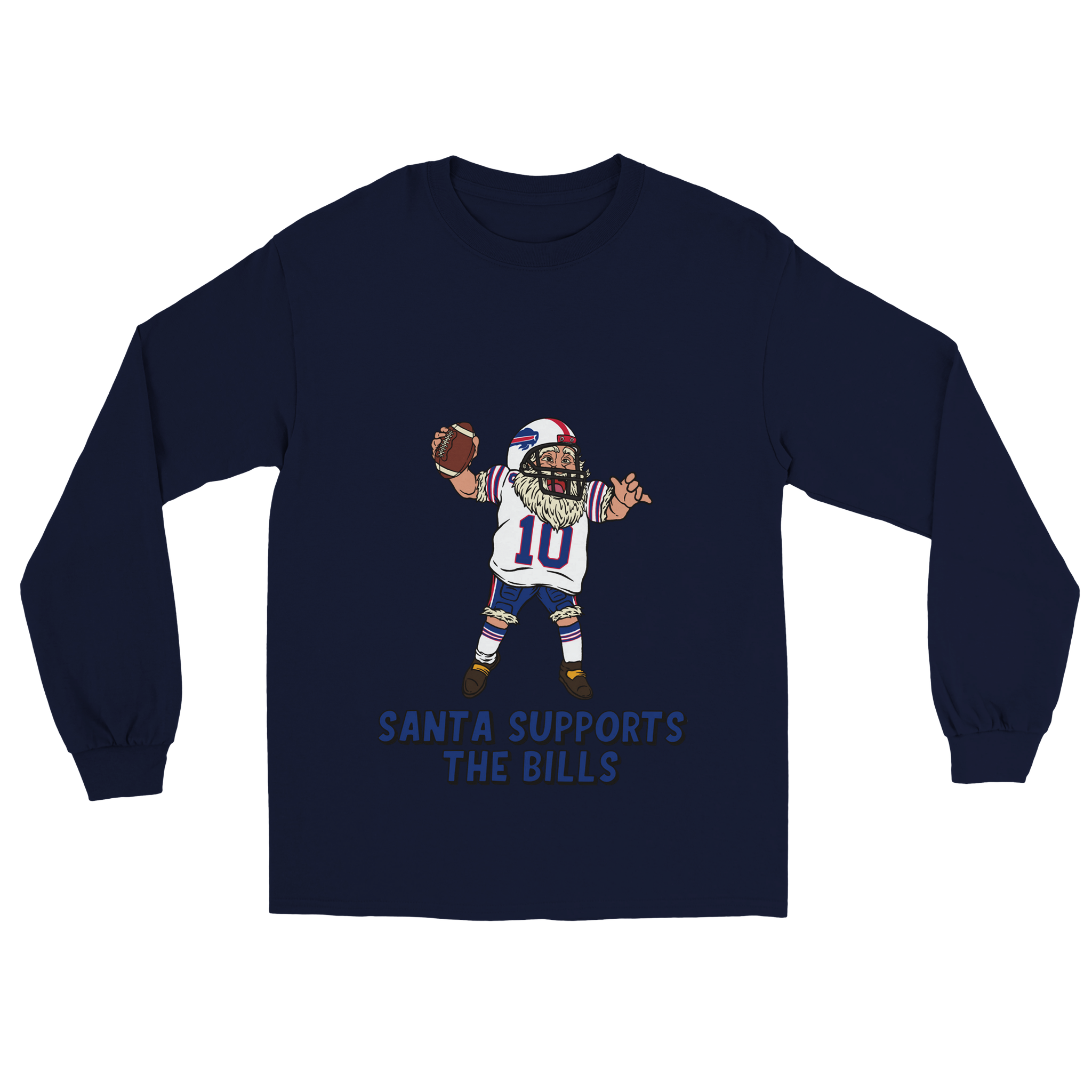 Buffalo Bills Unisex Longsleeve Santa T-shirt