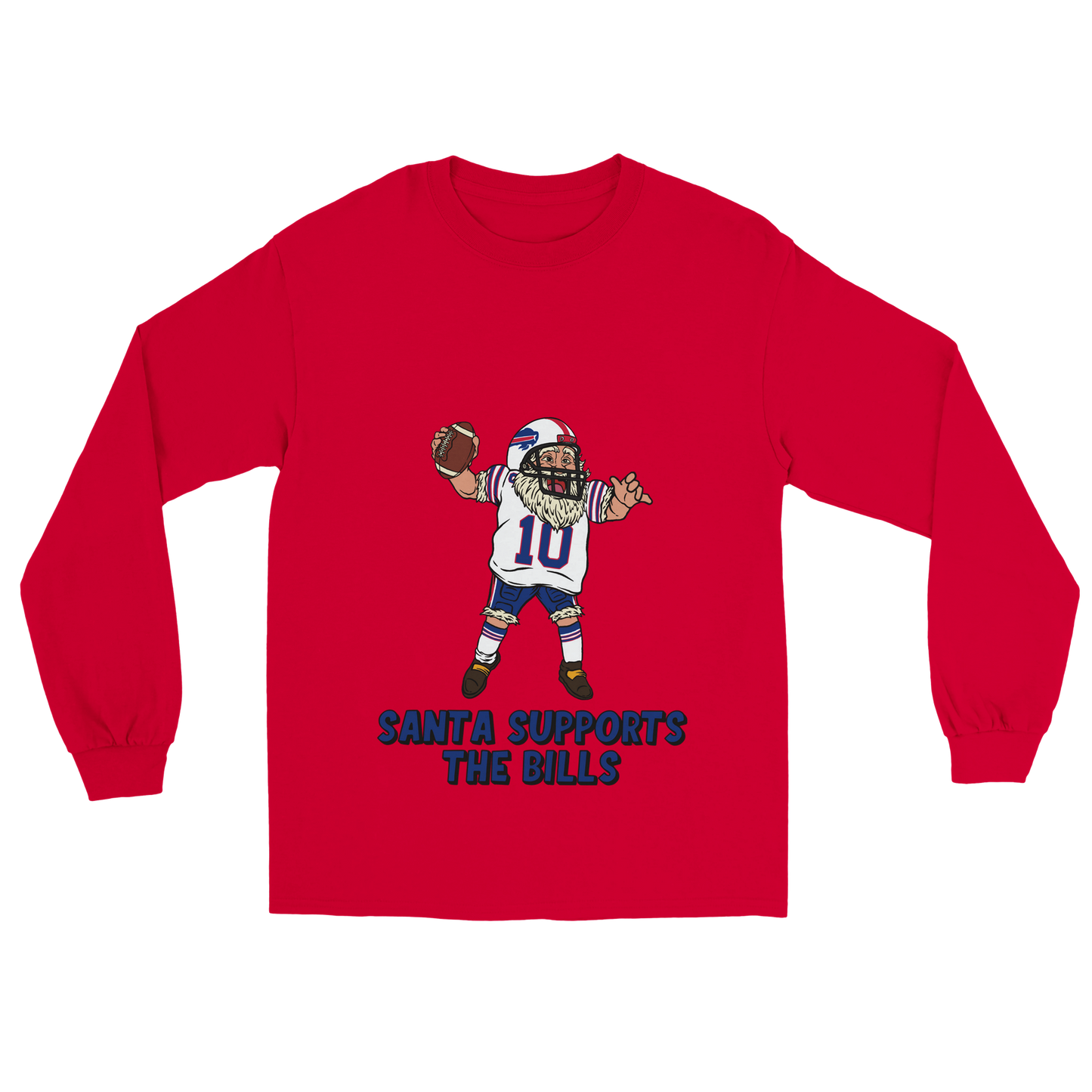 Buffalo Bills Unisex Longsleeve Santa T-shirt