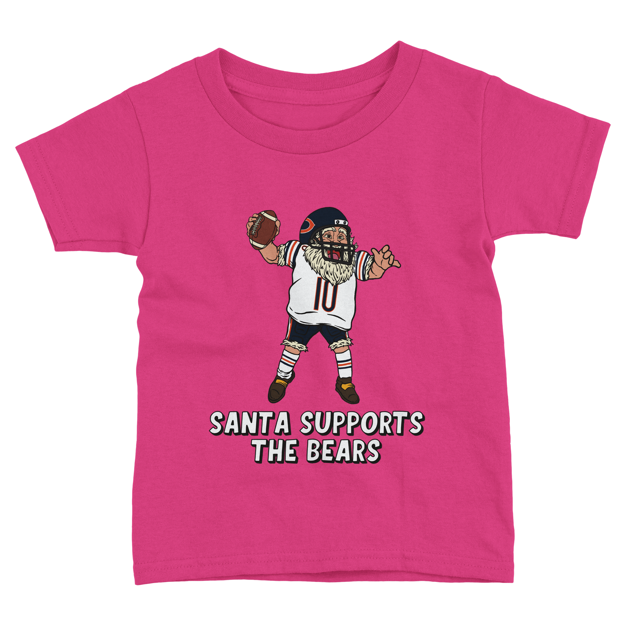 Chicago Bears Toddler Fine Jersey Santa T-Shirt