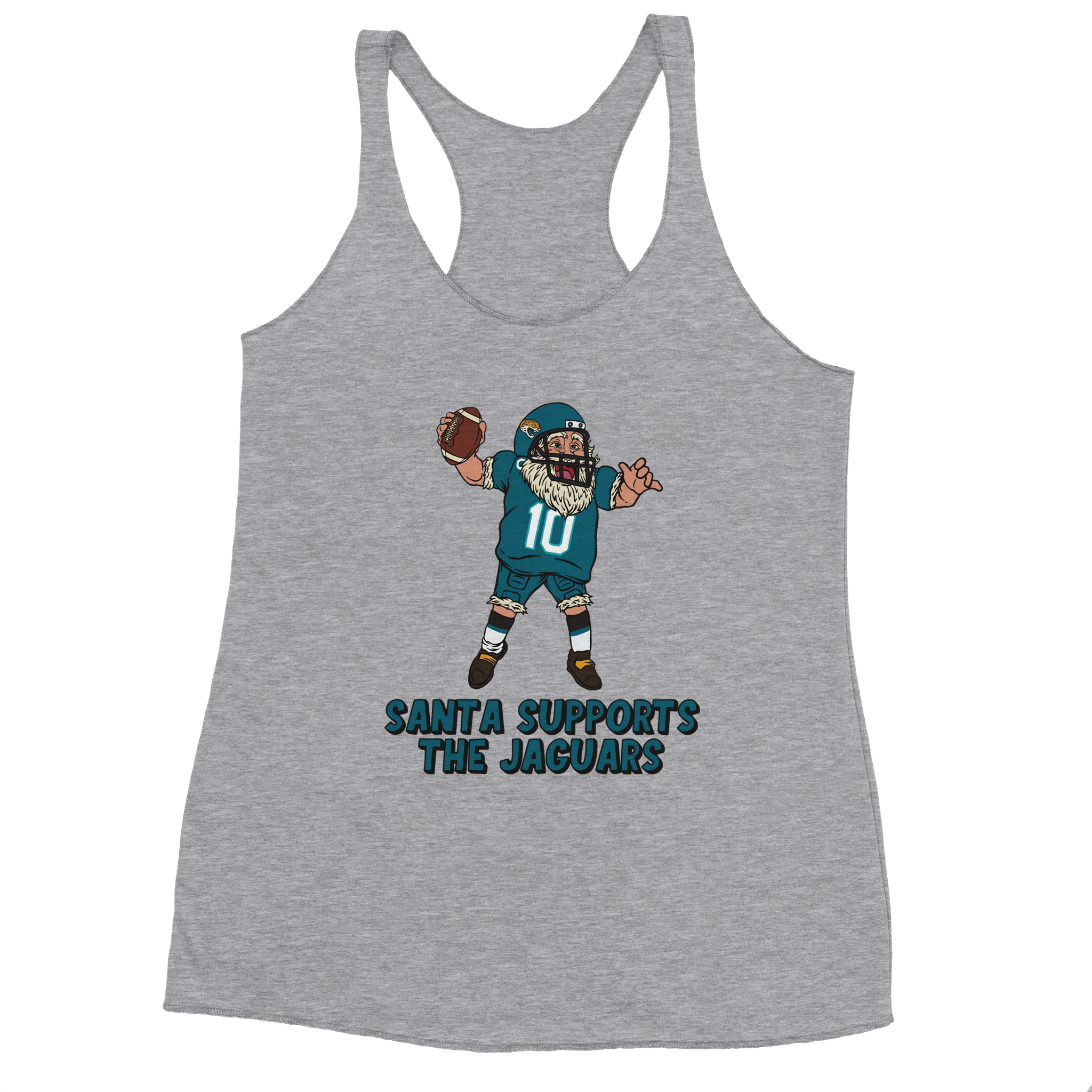 Jacksonville Jaguars Women's Racerback Santa Tank Top