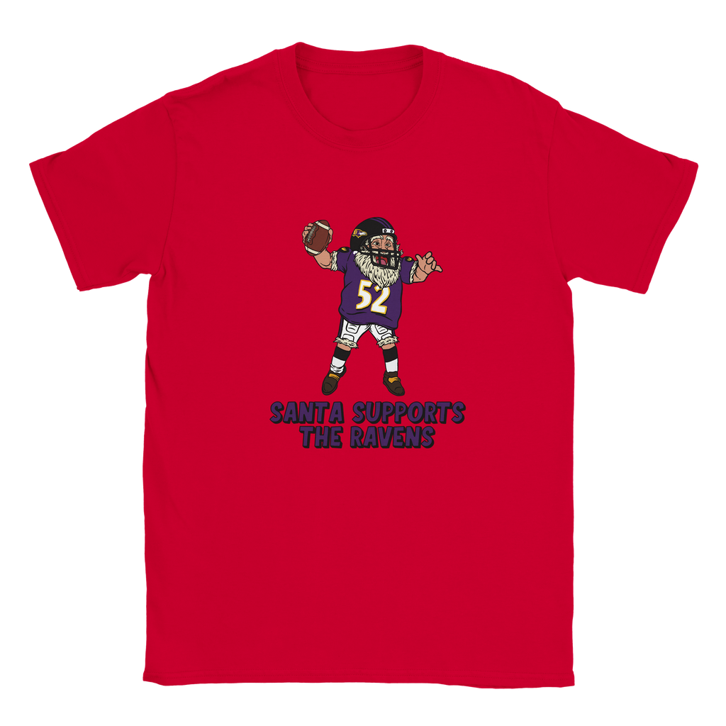 Baltimore Ravens Kids Crewneck Santa T-shirt