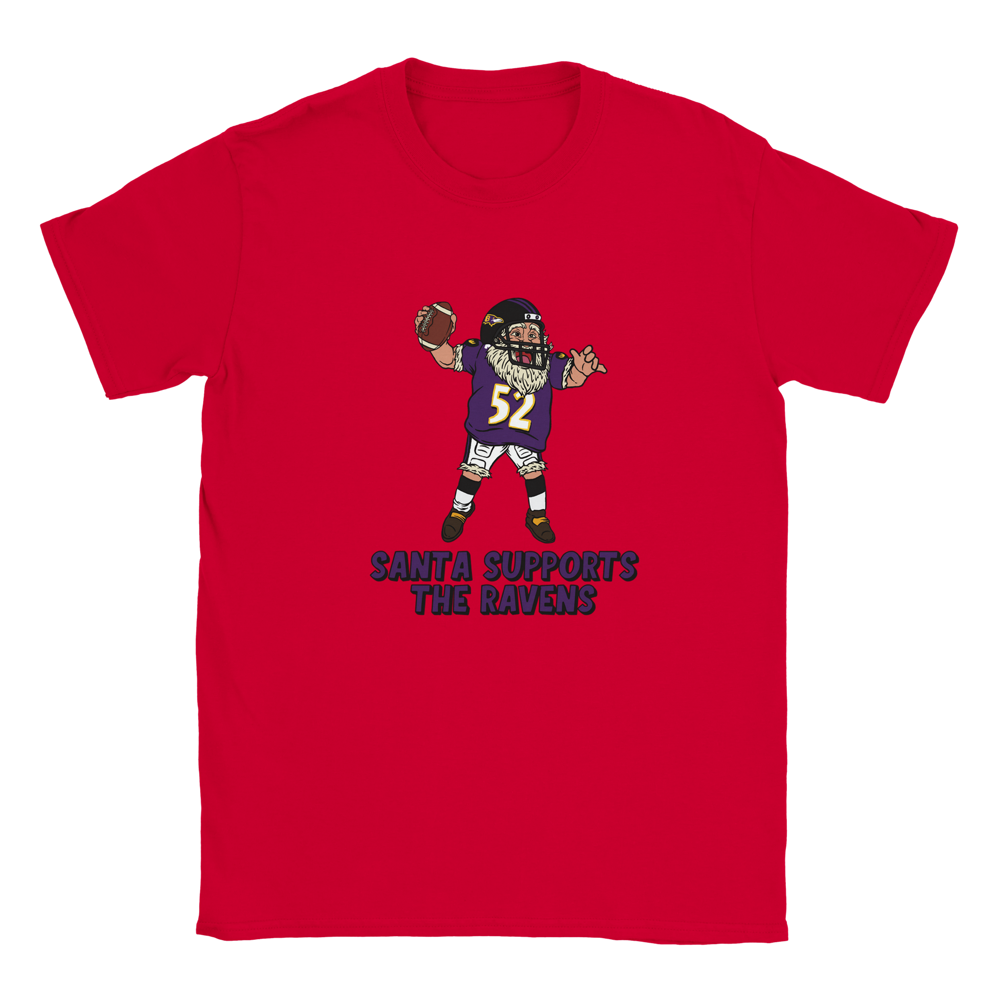 Baltimore Ravens Kids Crewneck Santa T-shirt
