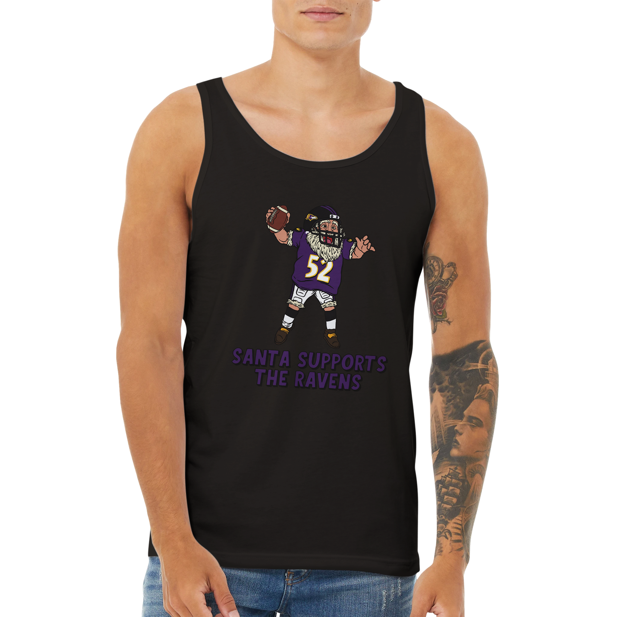 Baltimore Ravens Unisex Santa Tank Top