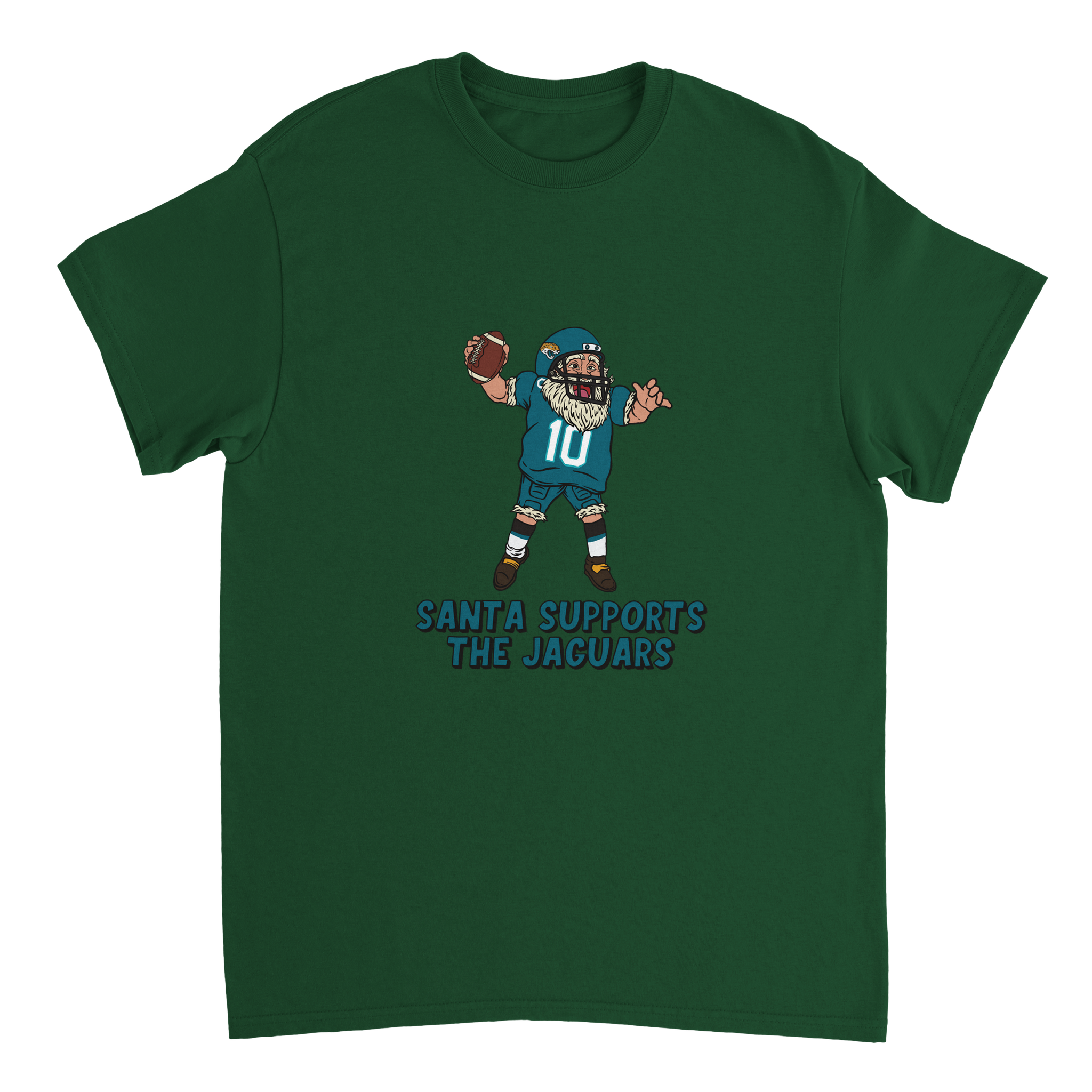Jacksonville Jaguars Unisex Crewneck Santa T-shirt