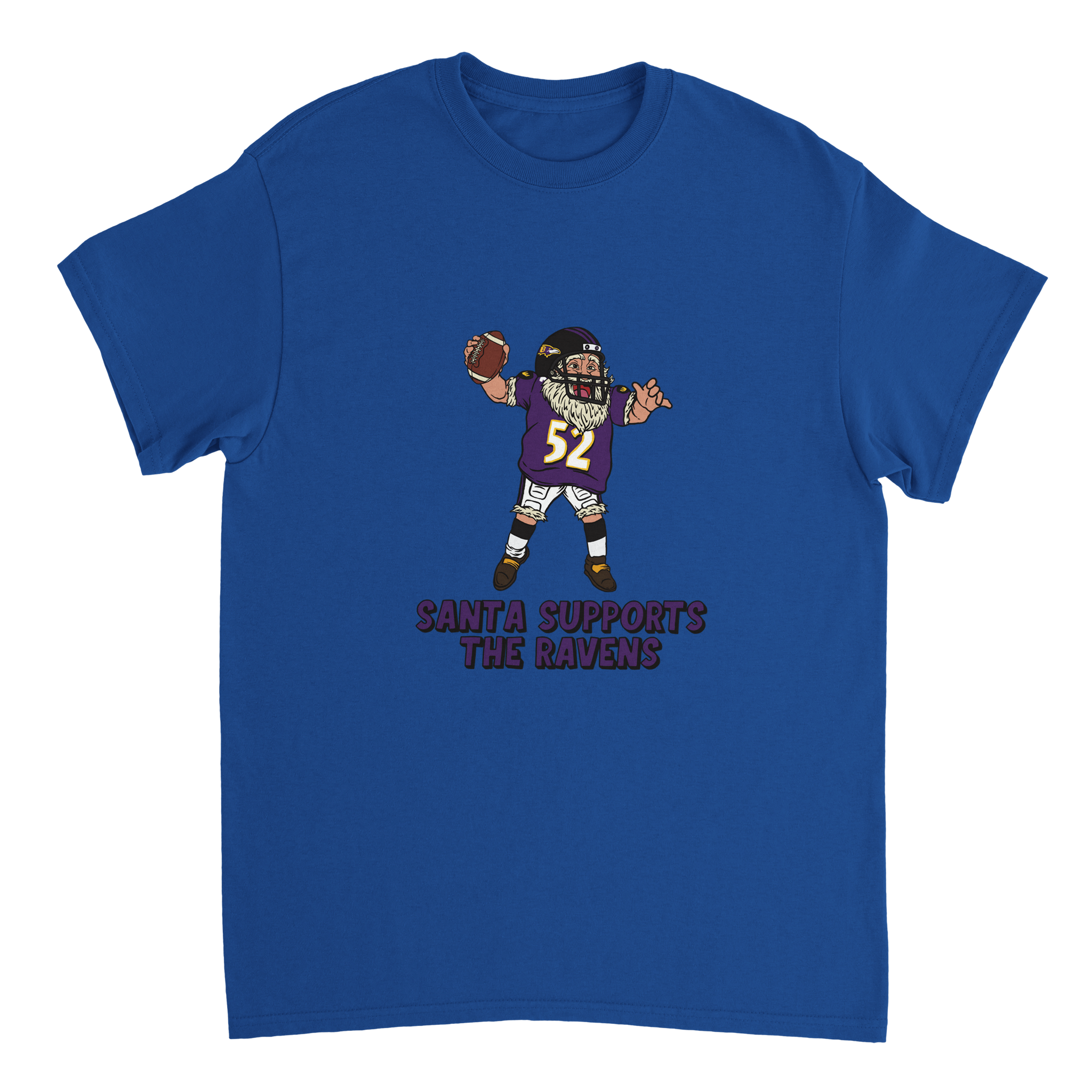 Baltimore Ravens Unisex Crewneck Santa T-shirt