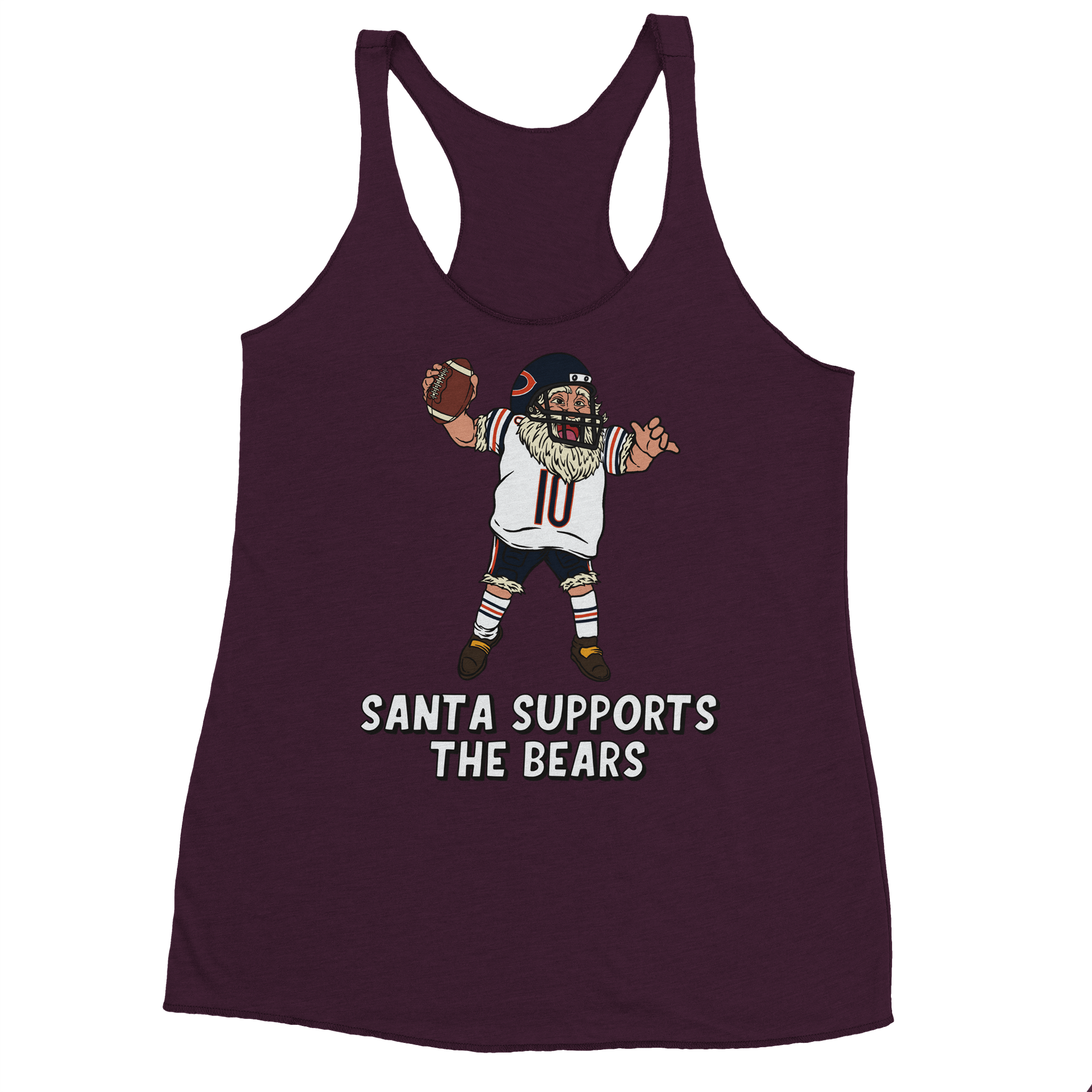 Chicago Bears Women's Racerback Santa Tank Top