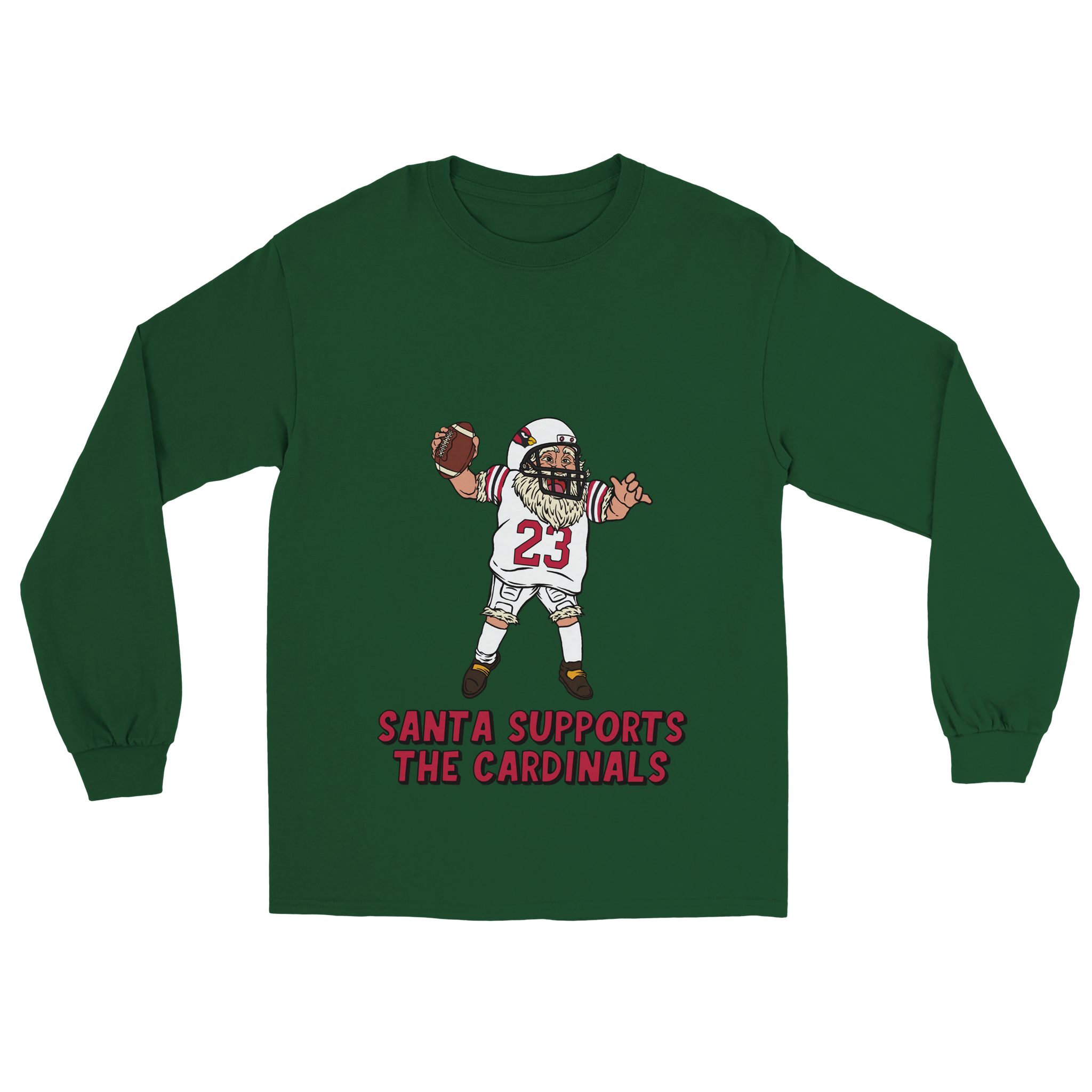 Arizona Cardinals Unisex Longsleeve Santa T-shirt
