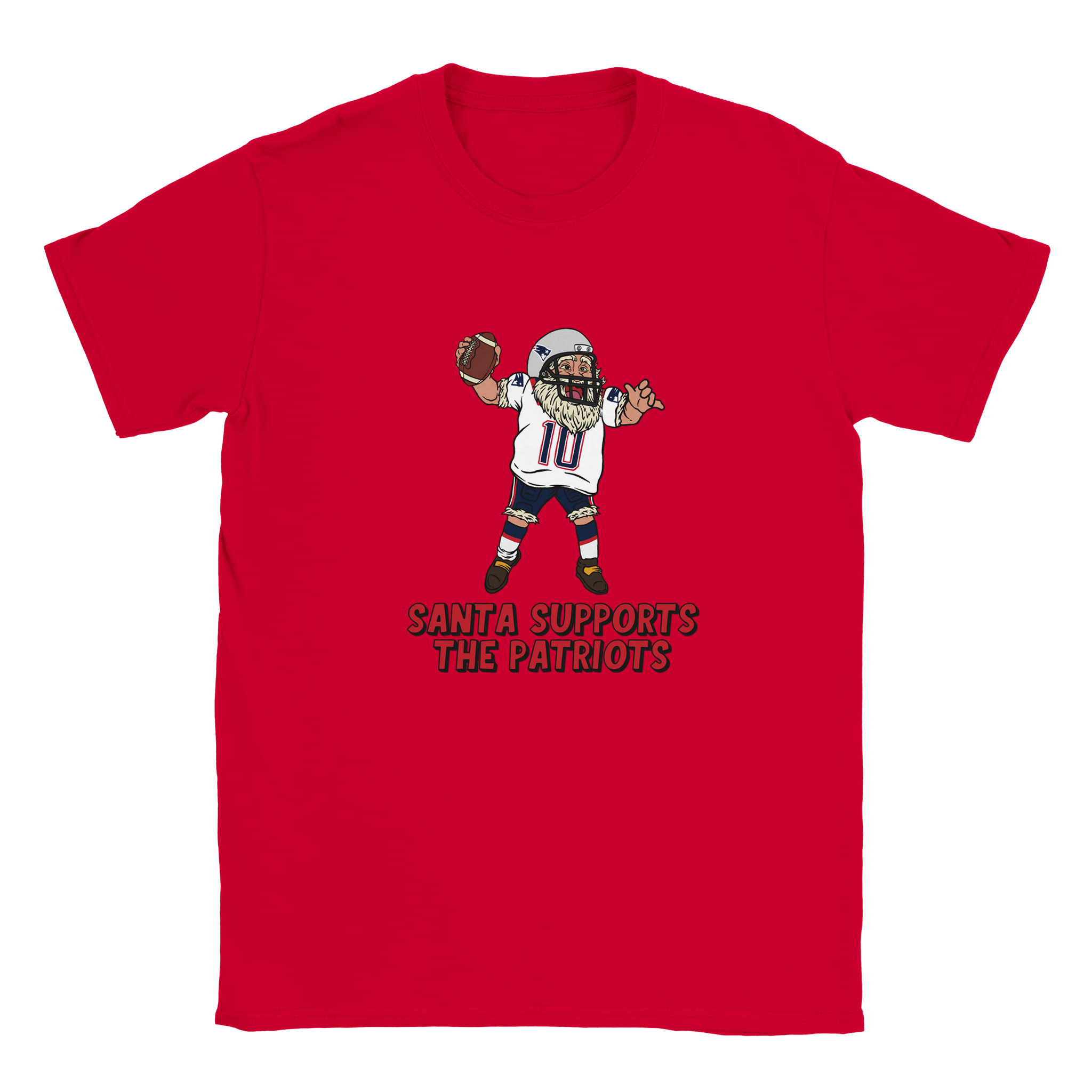 New England Patriots Kids Crewneck Santa T-shirt