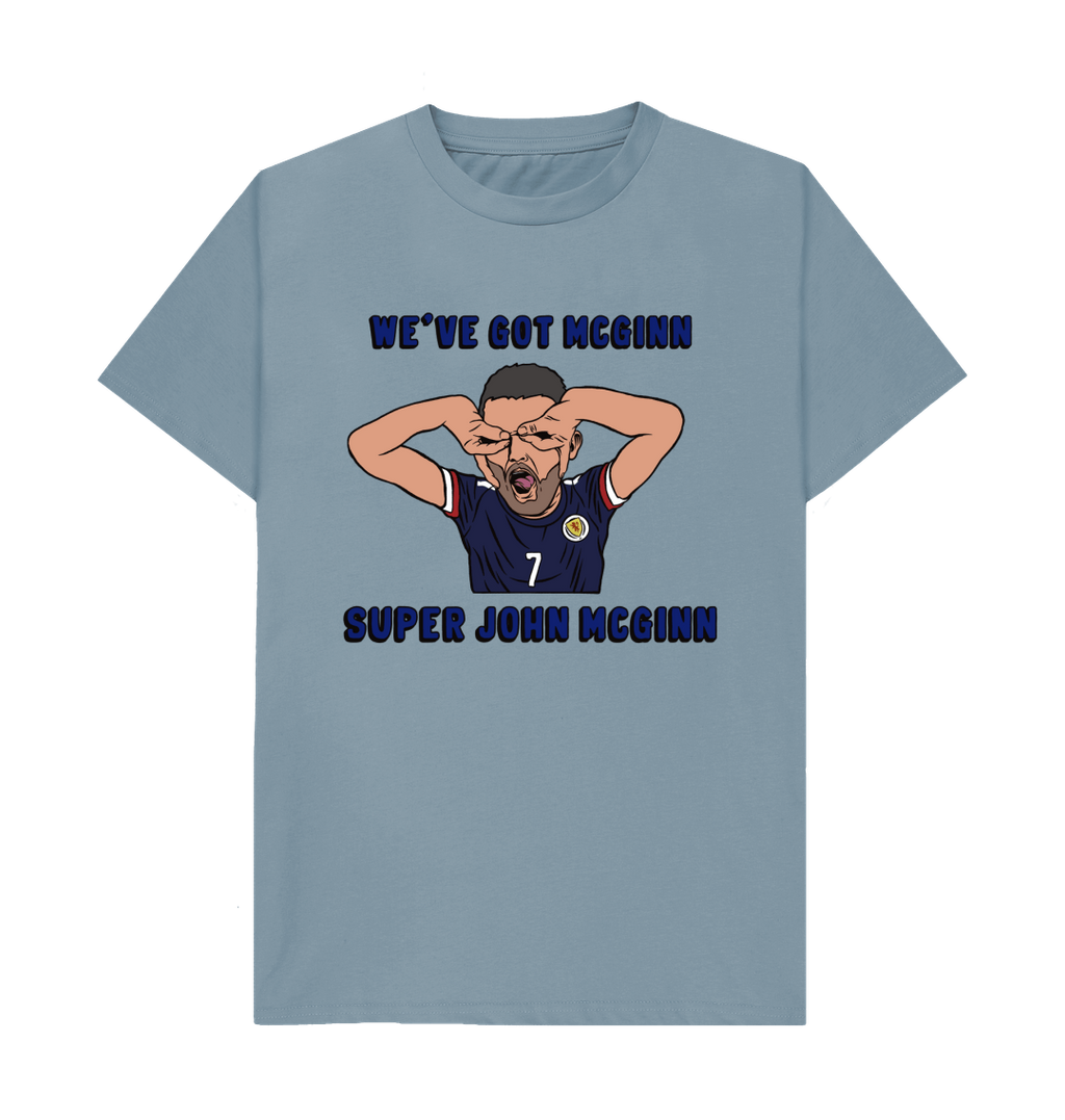 Stone Blue Printed T-shirt Front