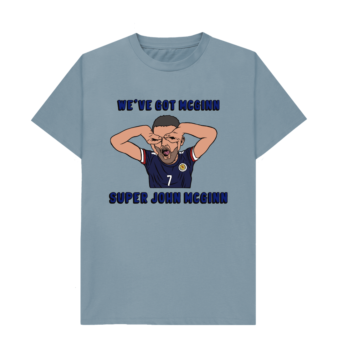 Stone Blue Printed T-shirt Front