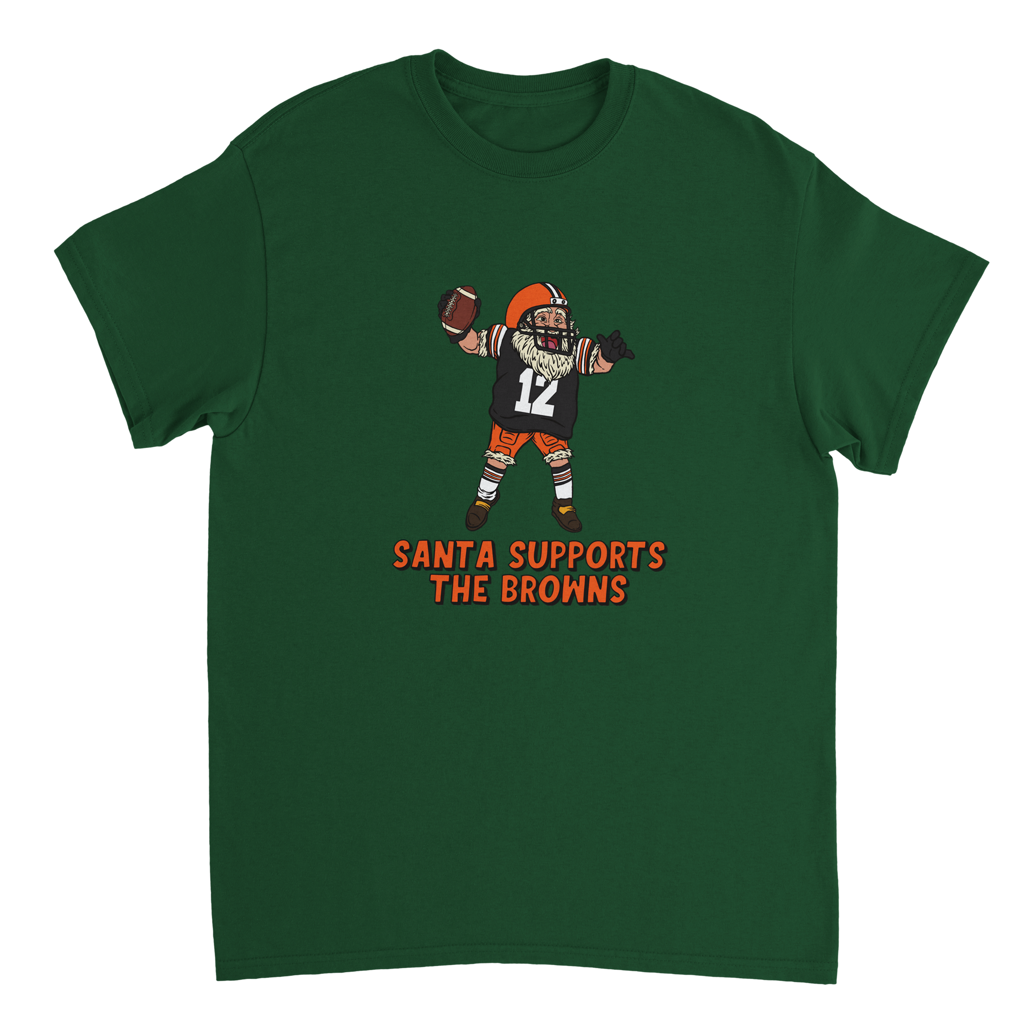 Cleveland Browns Unisex Crewneck Santa T-shirt