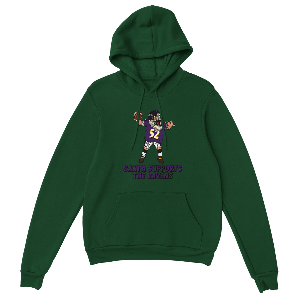 Baltimore Ravens Unisex Pullover Santa Hoodie