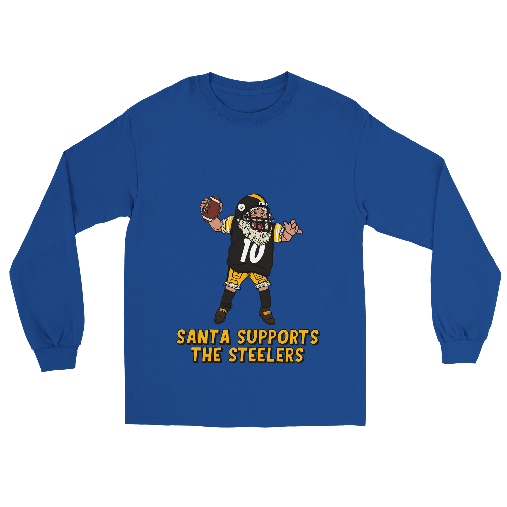 Pittsburgh Steelers Unisex Longsleeve Santa T-shirt