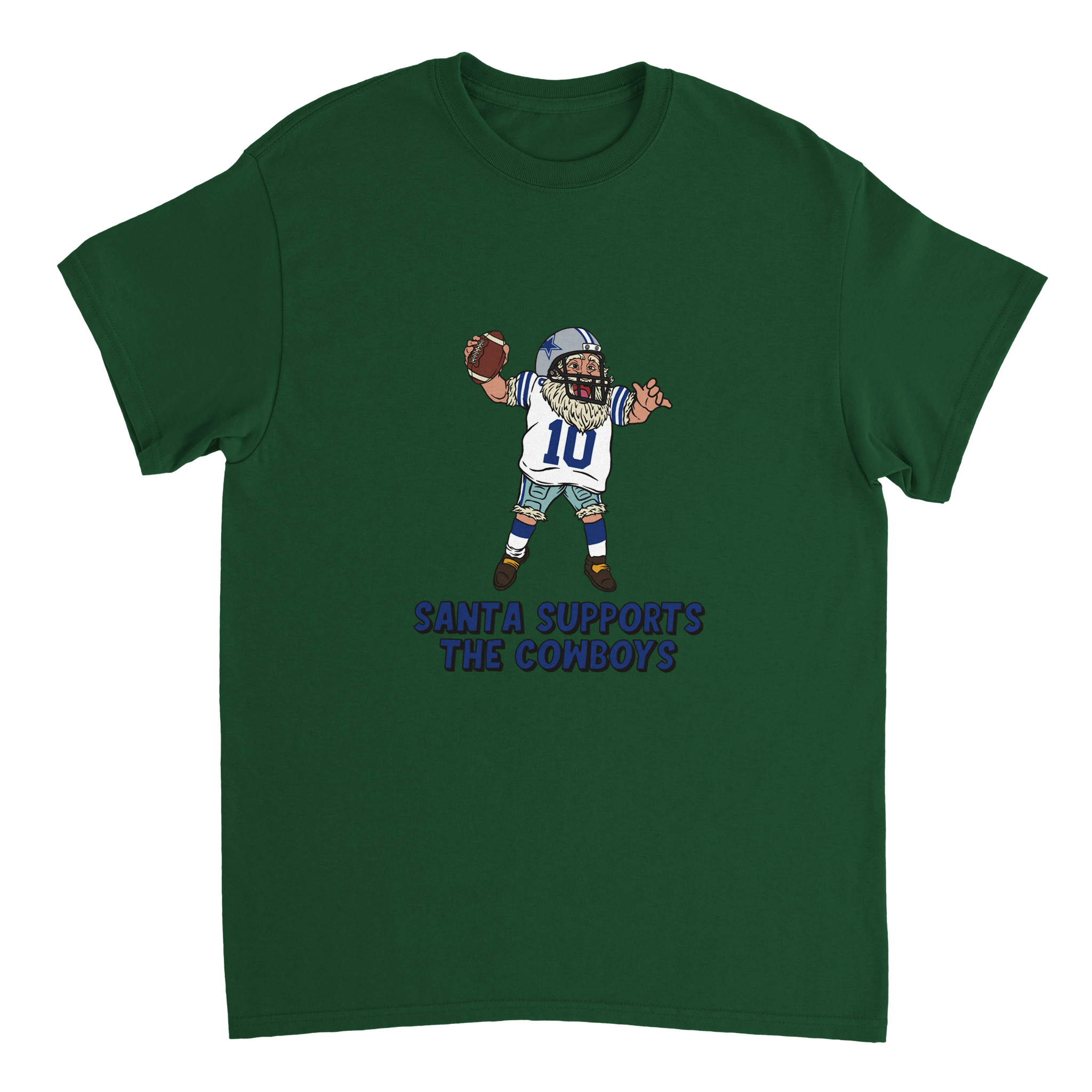 Dallas Cowboys Unisex Crewneck Santa T-shirt