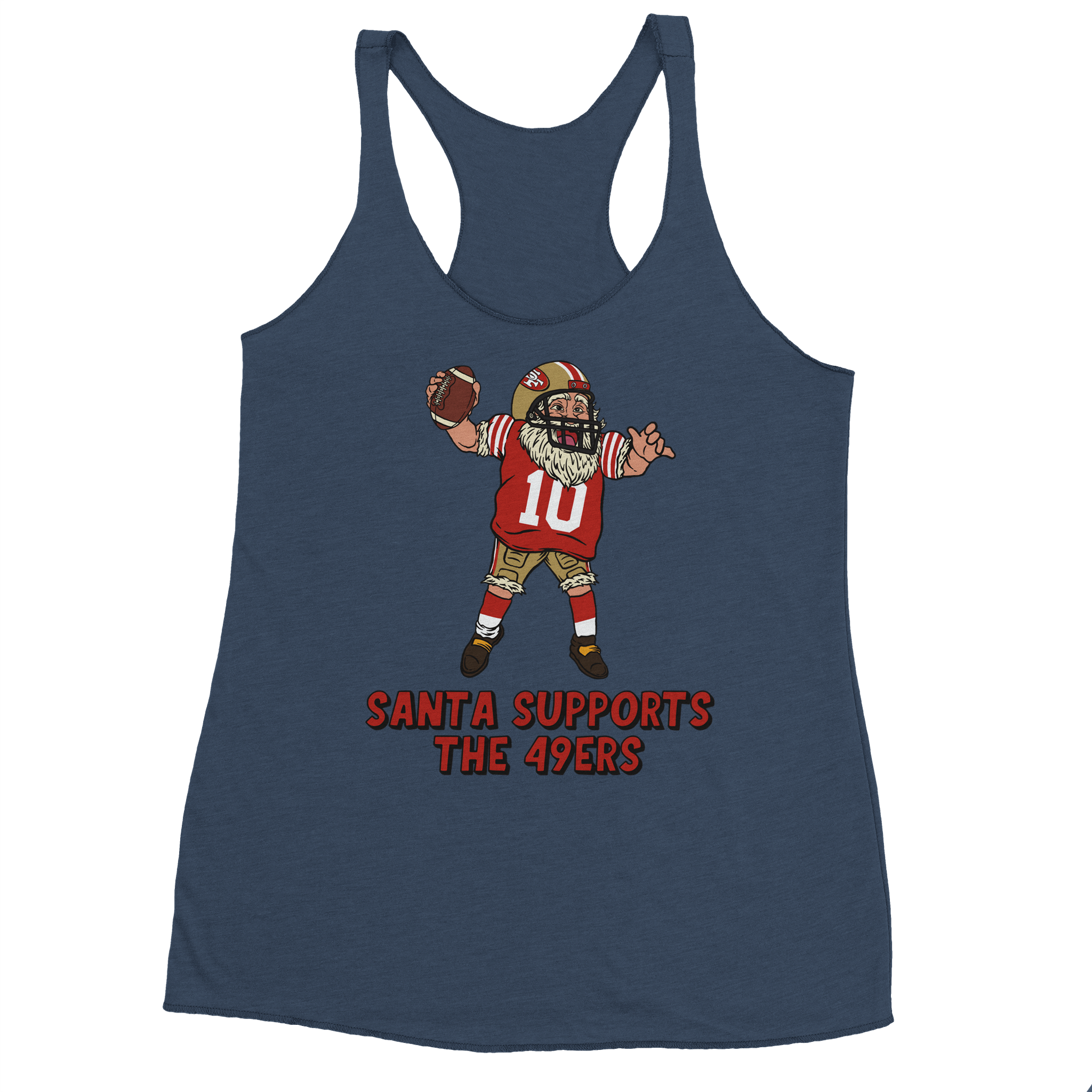 San Francisco 49ers Women's Racerback Santa Tank Top