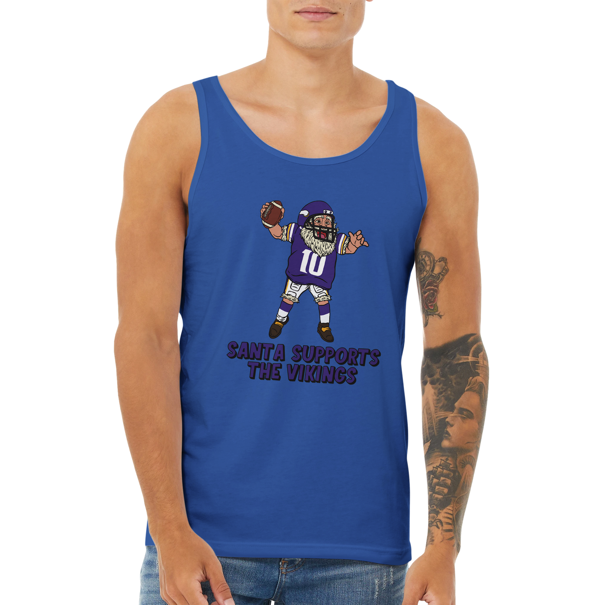 Minnesota Vikings Unisex Santa Tank Top