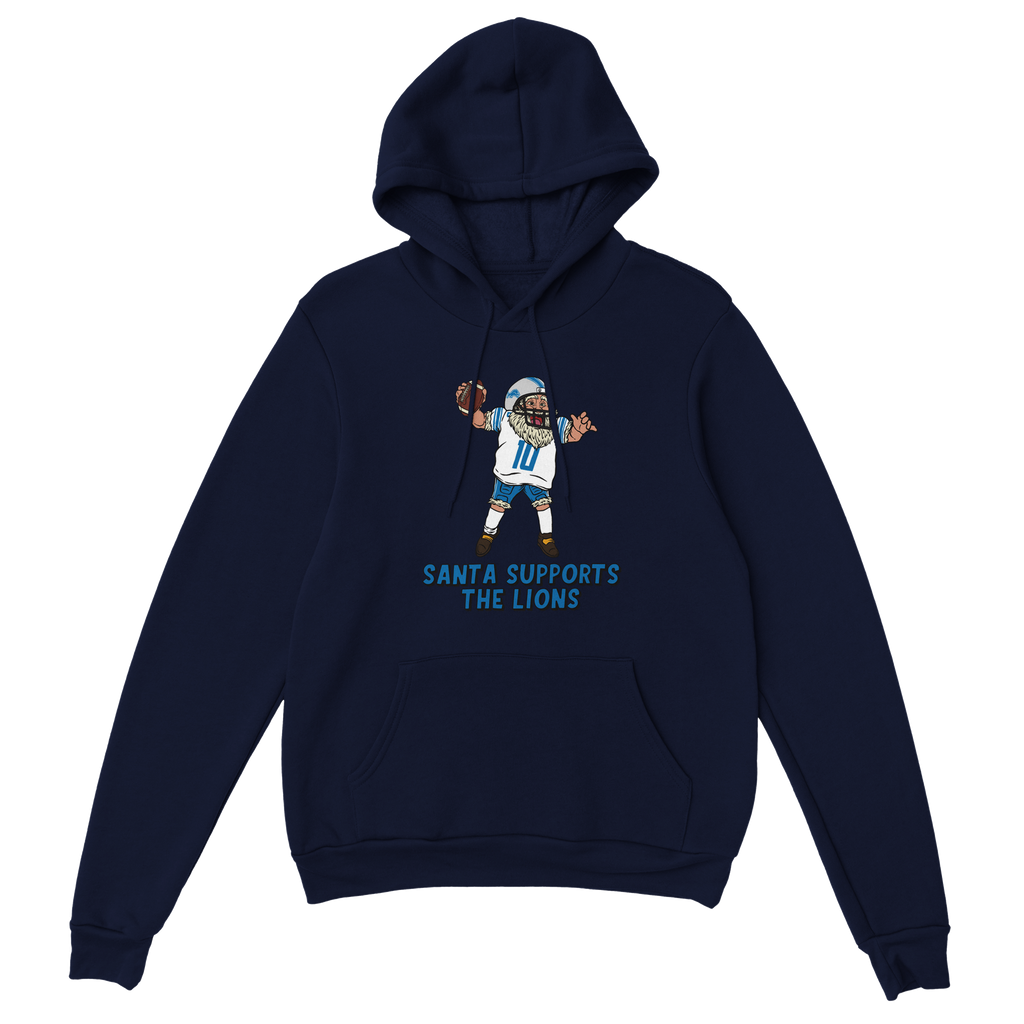 Detroit Lions Unisex Pullover Santa Hoodie