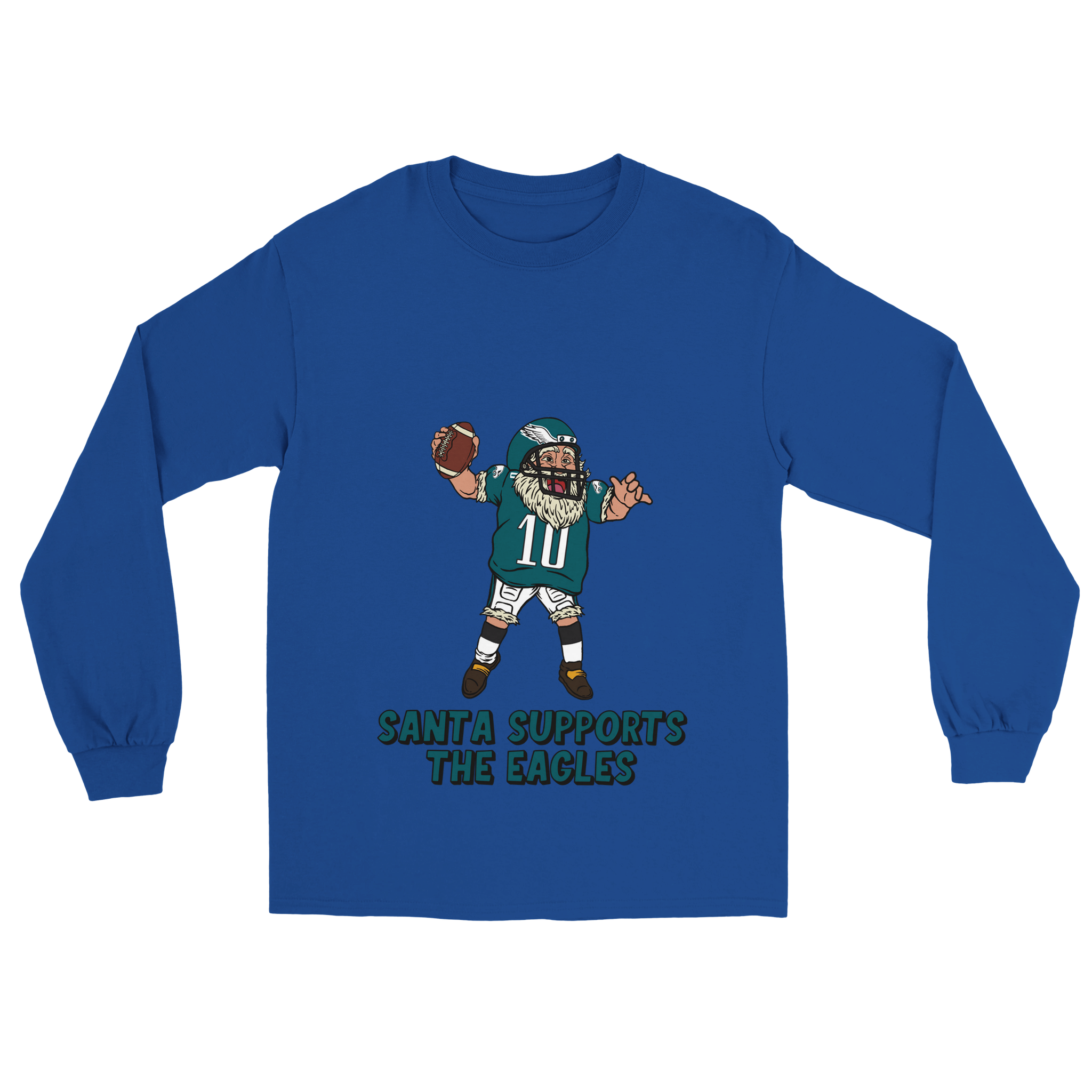 Philadelphia Eagles Unisex Longsleeve Santa T-shirt