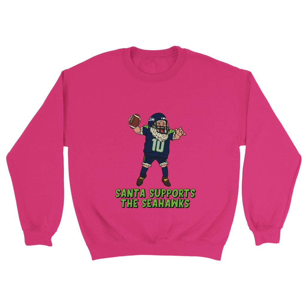 Seattle Seahawks Unisex Crewneck Santa Sweatshirt