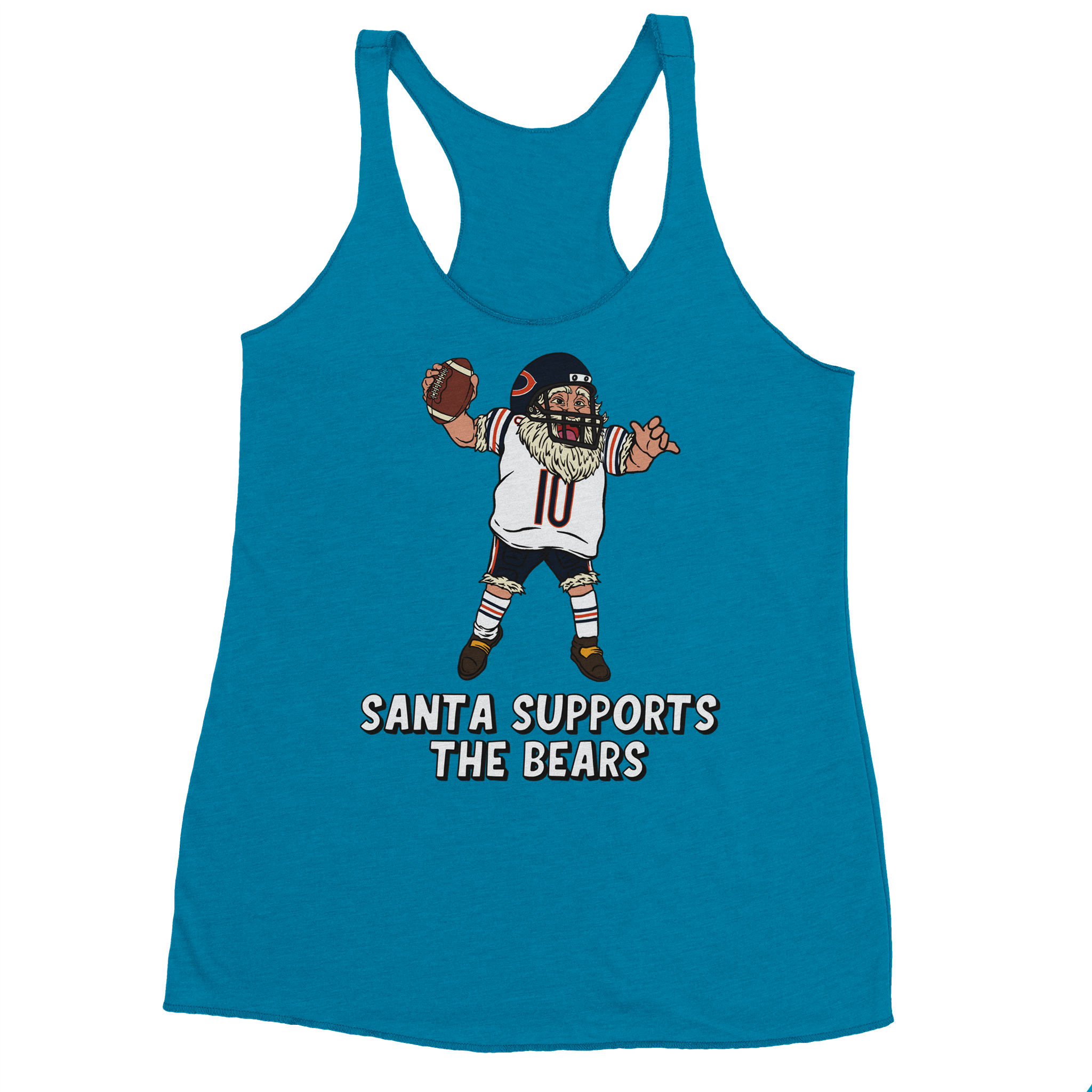 Chicago Bears Women's Racerback Santa Tank Top