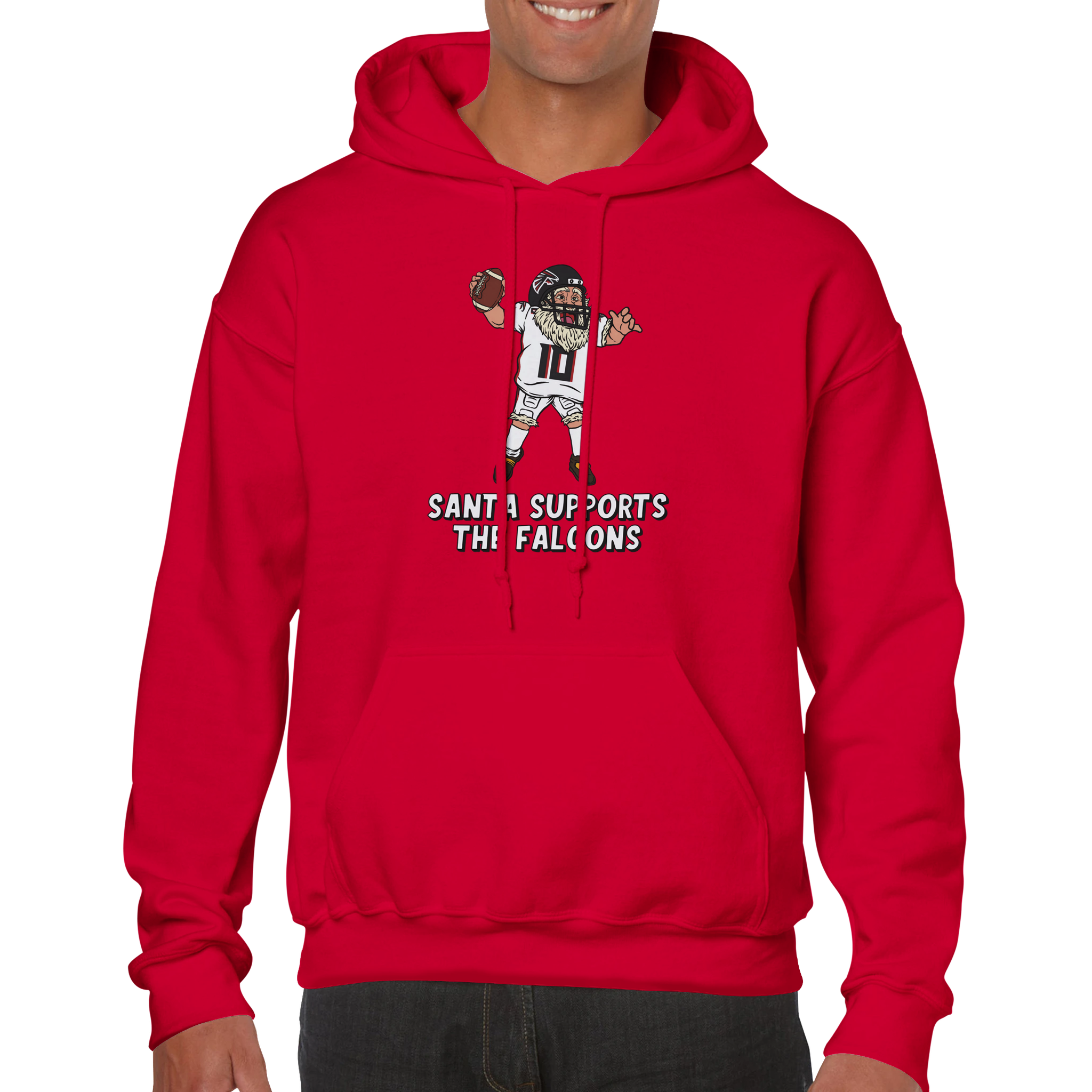 Atlanta Falcons Unisex Pullover Santa Hoodie