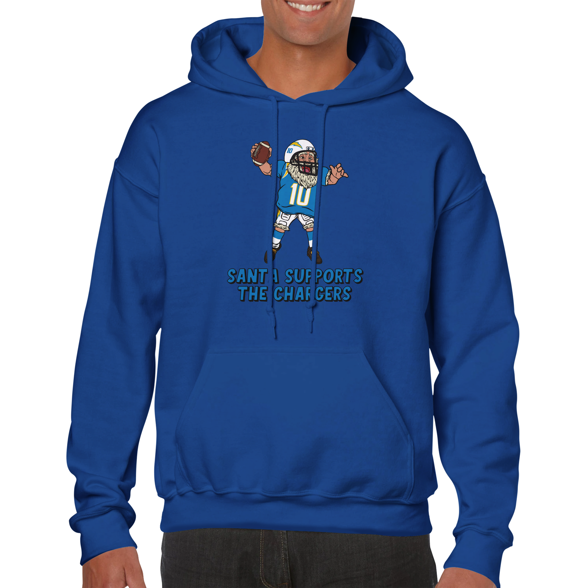 Los Angeles Chargers Unisex Pullover Santa Hoodie