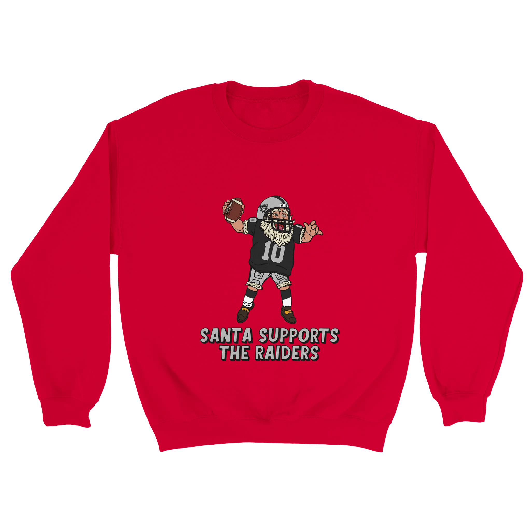 Las Vegas Raiders Unisex Crewneck Santa Sweatshirt