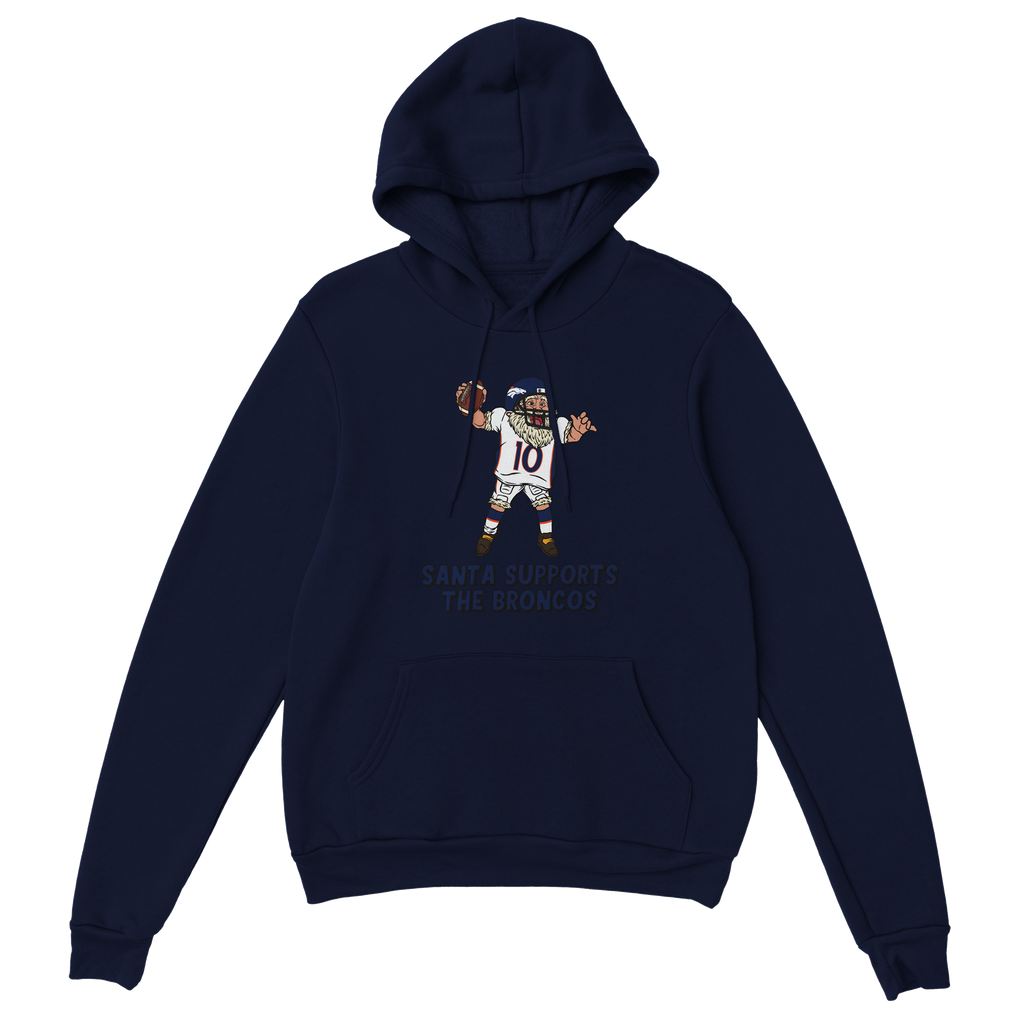 Denver Broncos Unisex Pullover Santa Hoodie