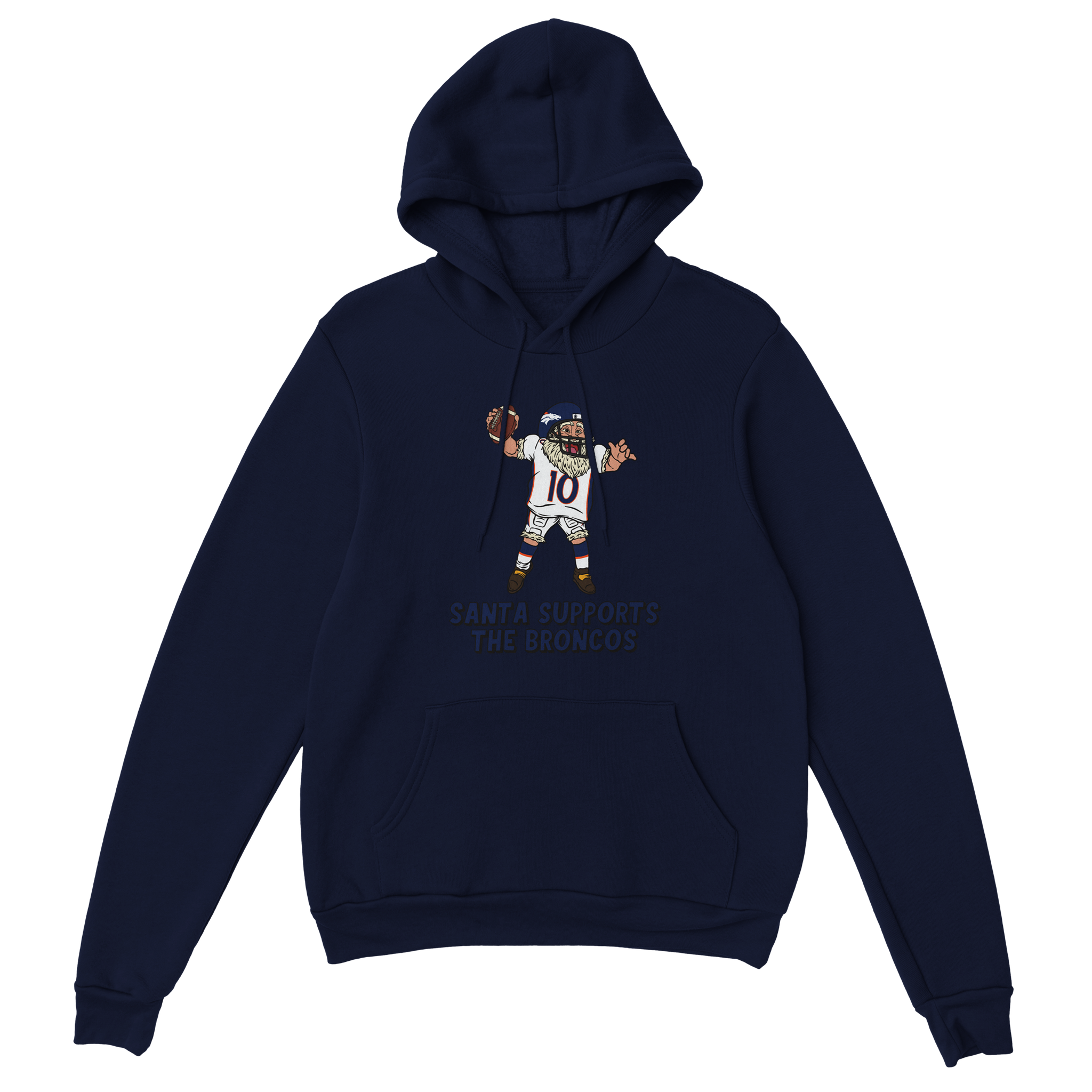 Denver Broncos Unisex Pullover Santa Hoodie