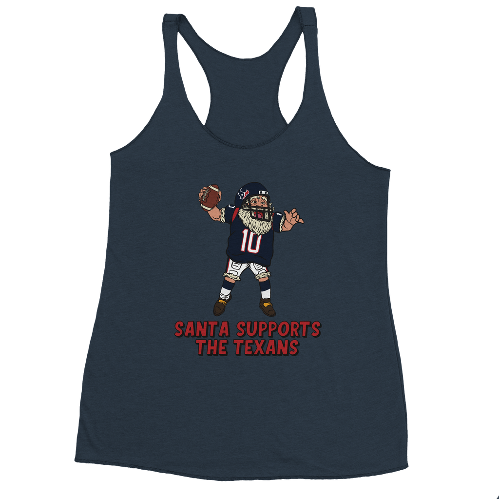 Houston Texans Women's Racerback Santa Tank Top