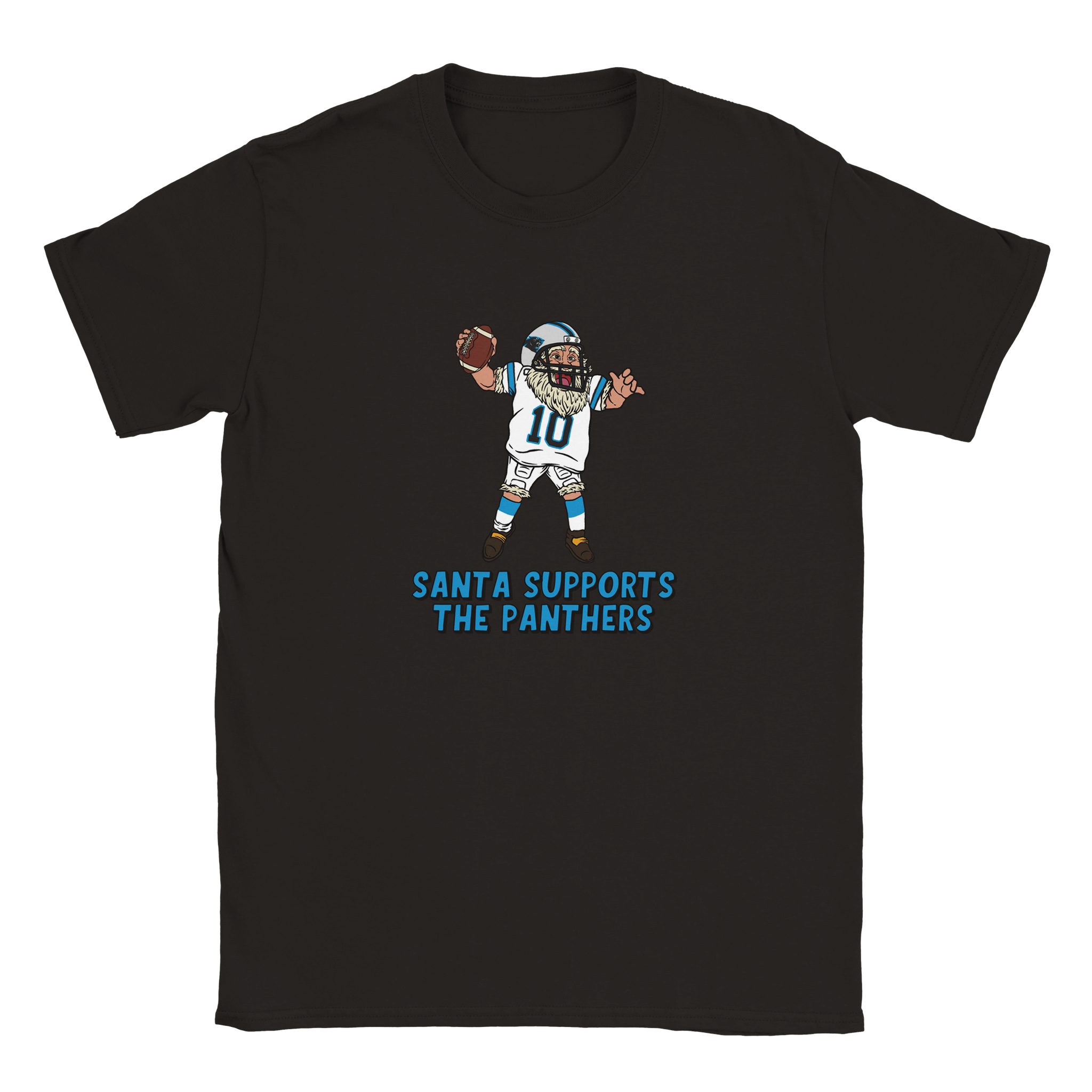 Carolina Panthers Kids Crewneck Santa T-shirt