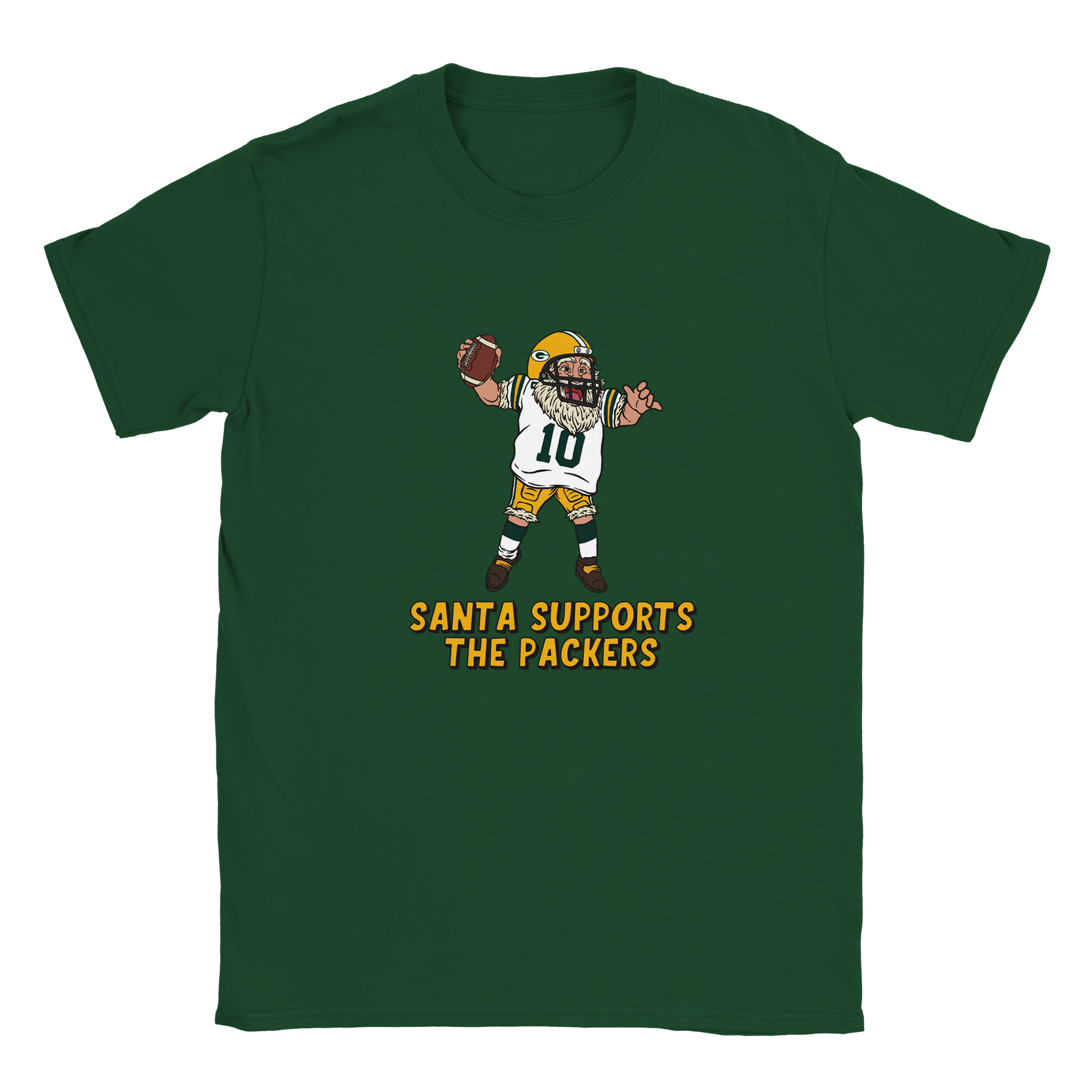 Green Bay Packers Kids Crewneck Santa T-shirt