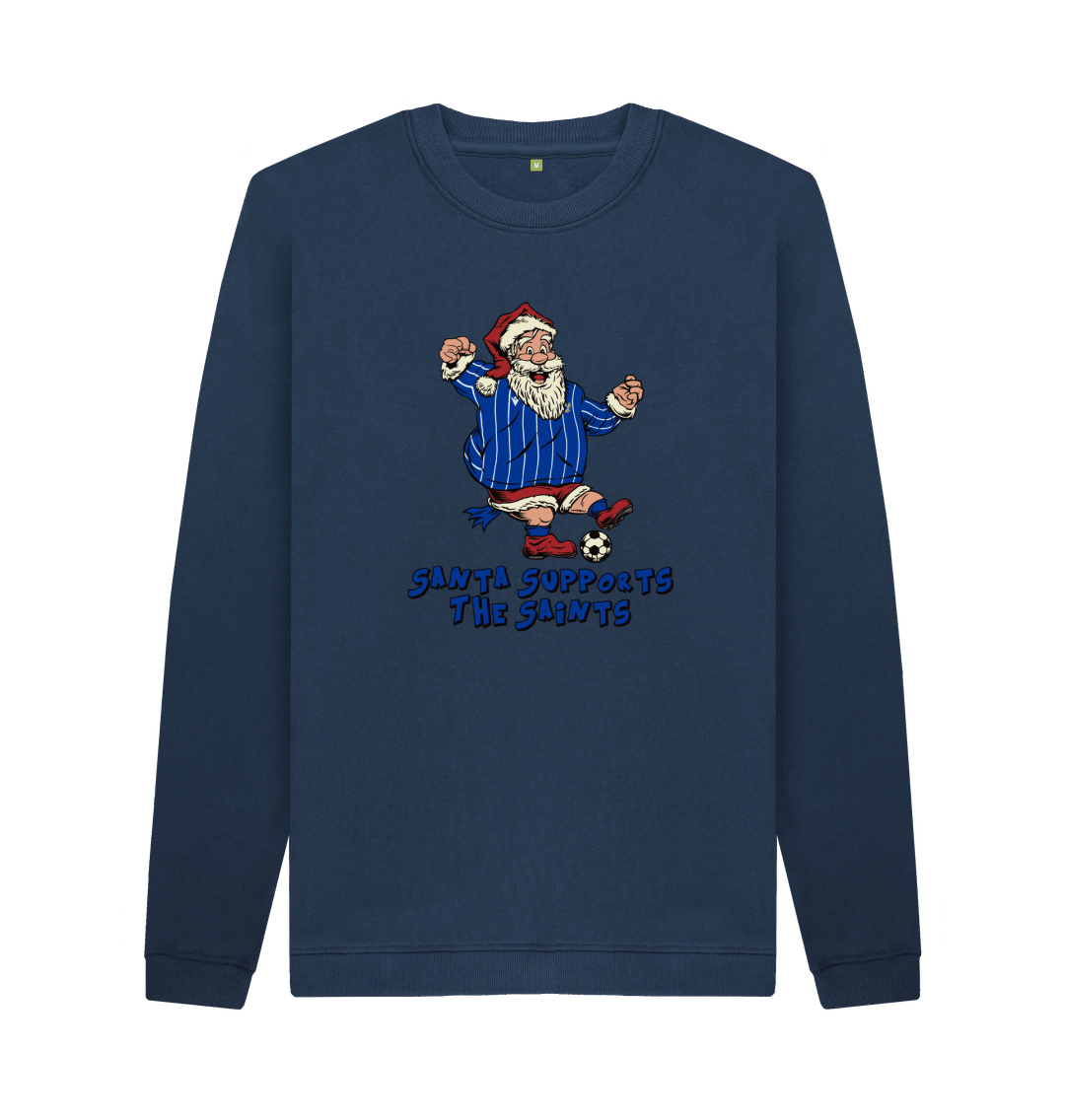 Navy Blue Printed Sweater Front