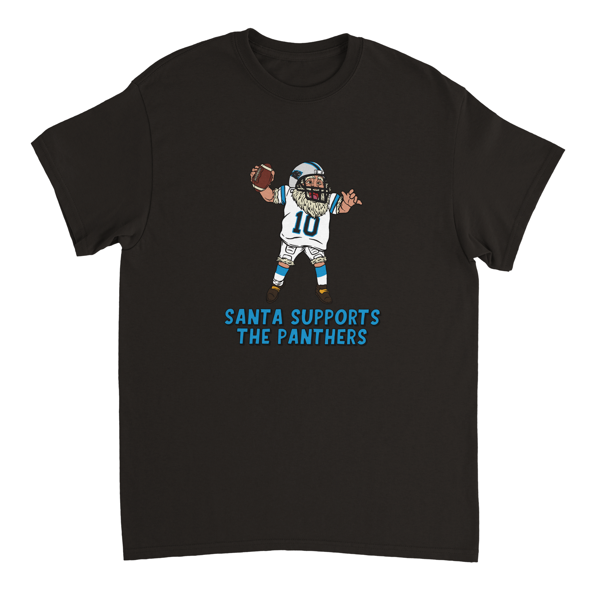 Carolina Panthers Unisex Crewneck Santa T-shirt