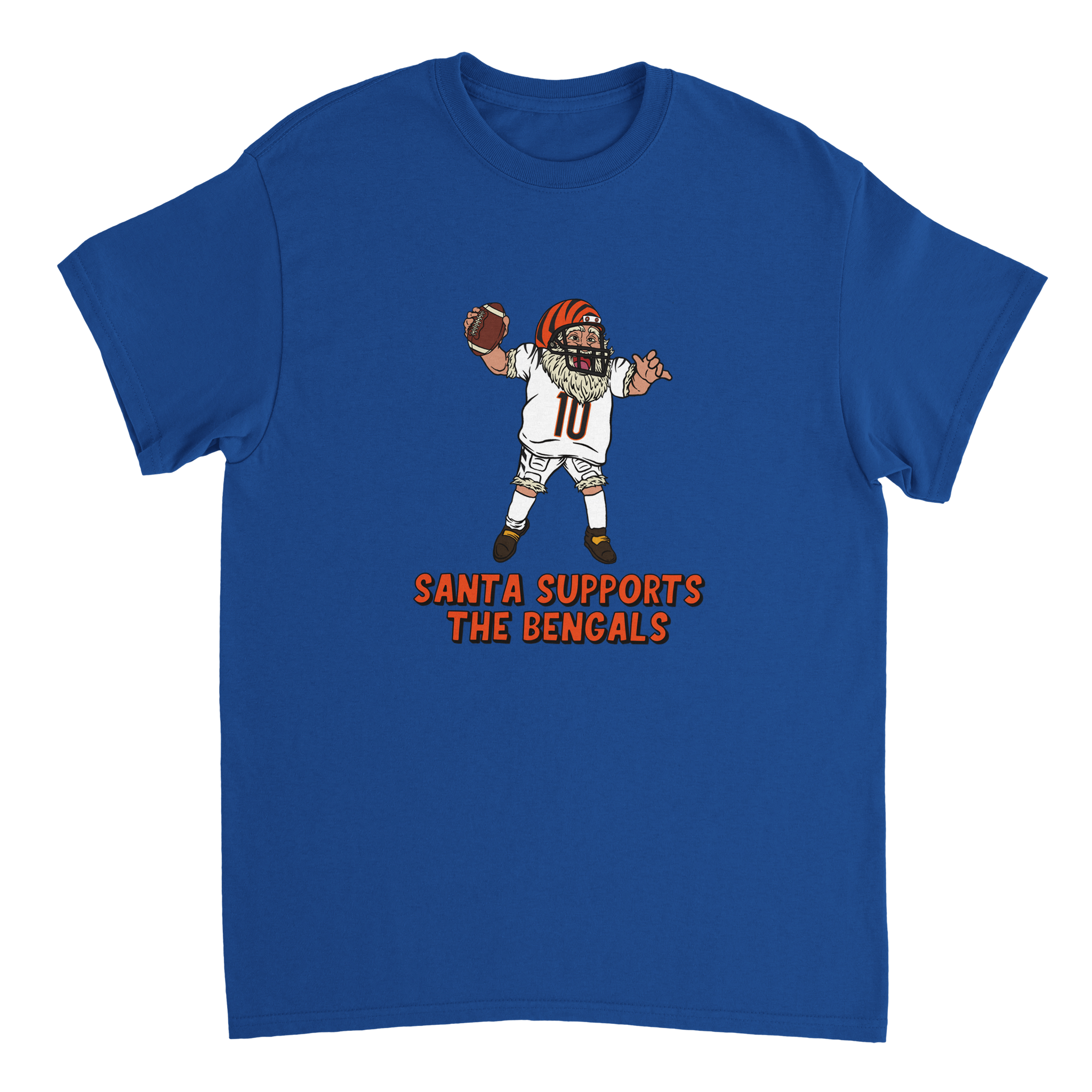 Cincinnati Bengals Unisex Crewneck Santa T-shirt