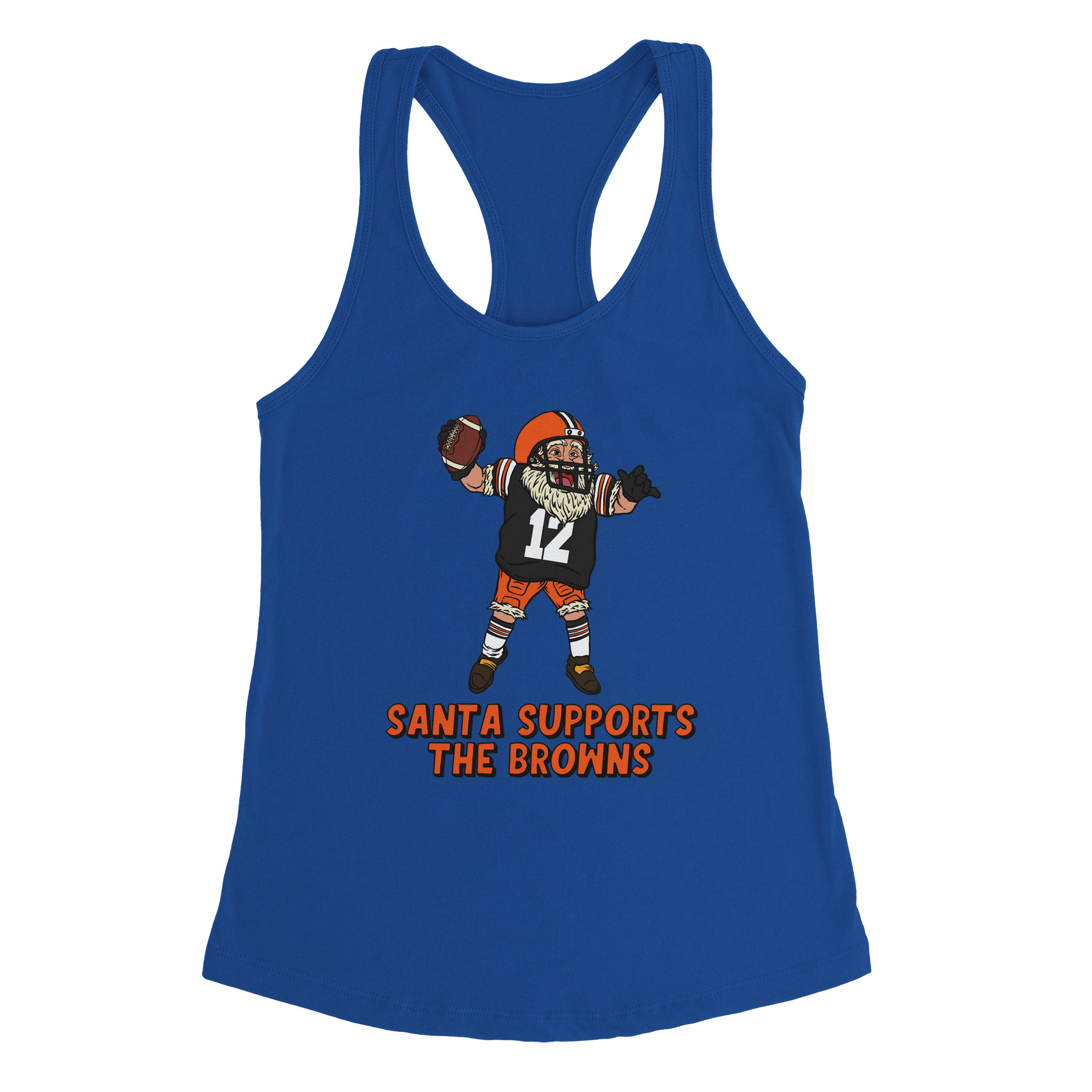 Cleveland Browns Women's Santa Racerback Tank