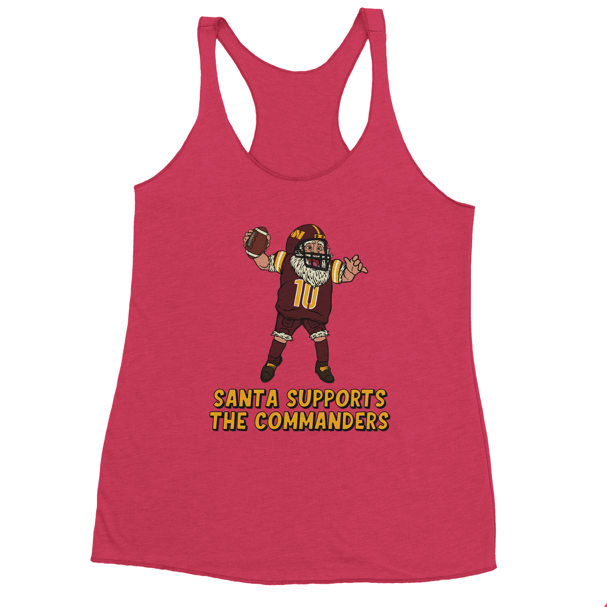 Washington Commanders Women's Racerback Santa Tank Top