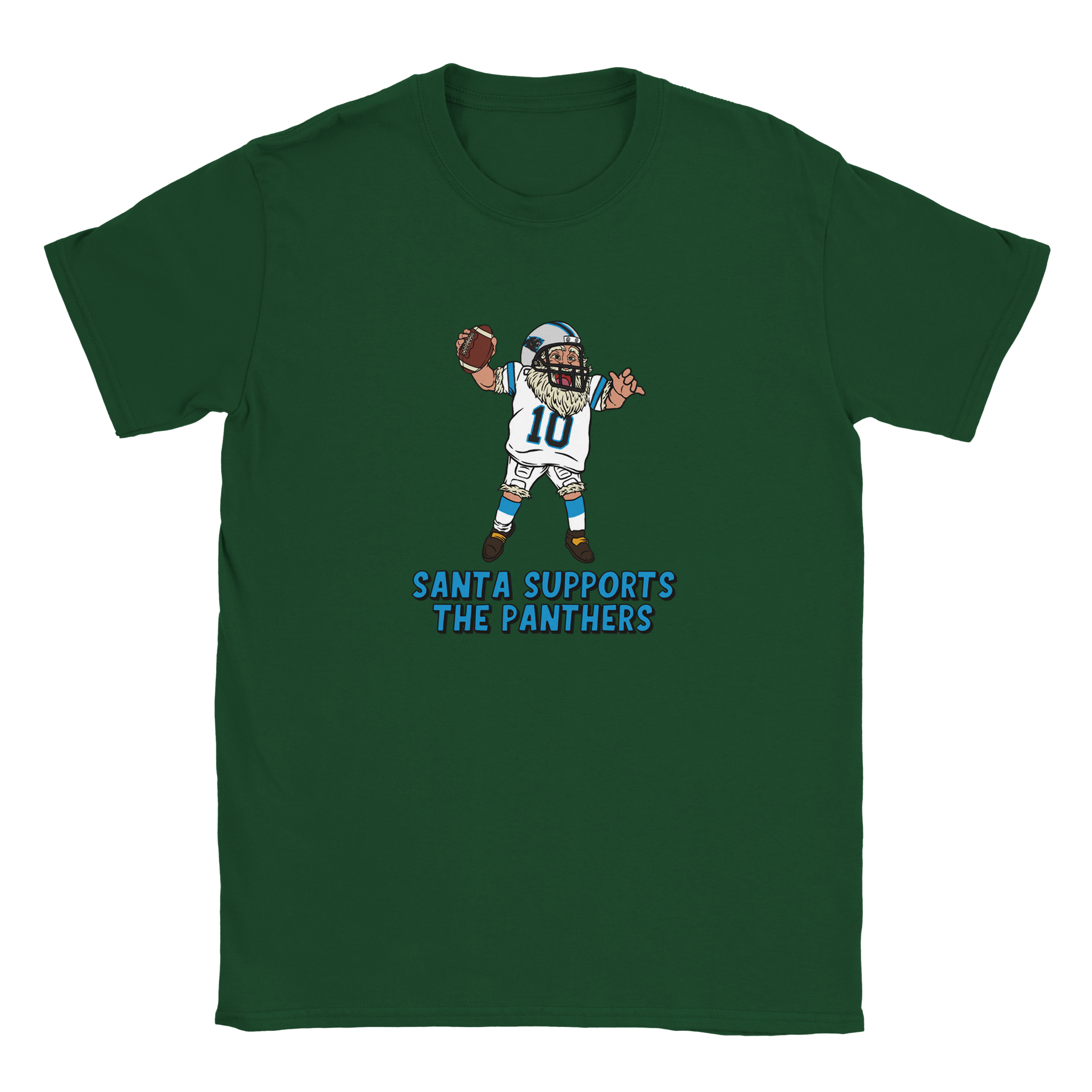 Carolina Panthers Kids Crewneck Santa T-shirt