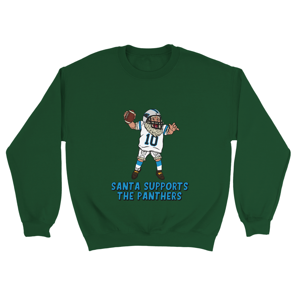 Carolina Panthers Unisex Crewneck Santa Sweatshirt