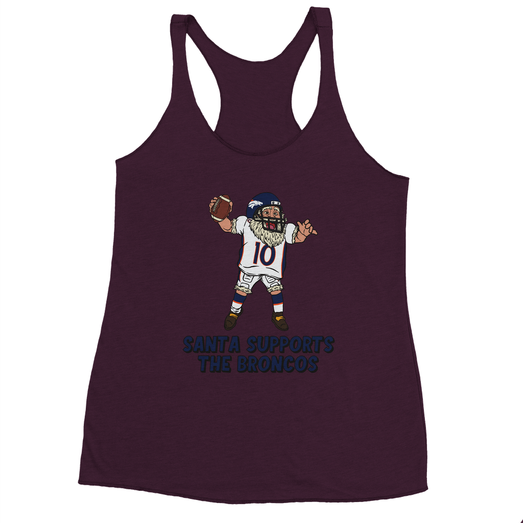 Denver Broncos Women's Racerback Santa Tank Top