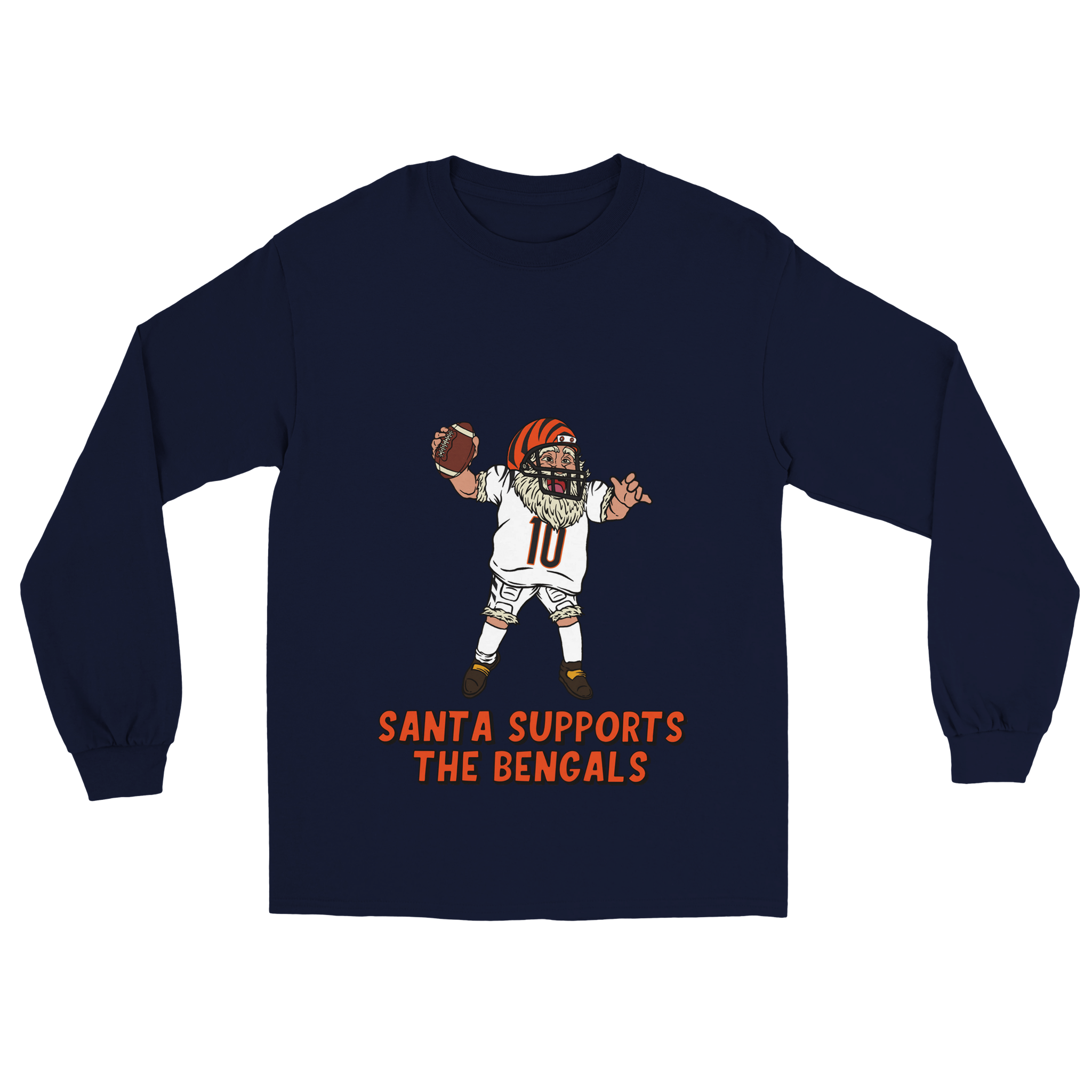 Cincinnati Bengals Unisex Longsleeve Santa T-shirt