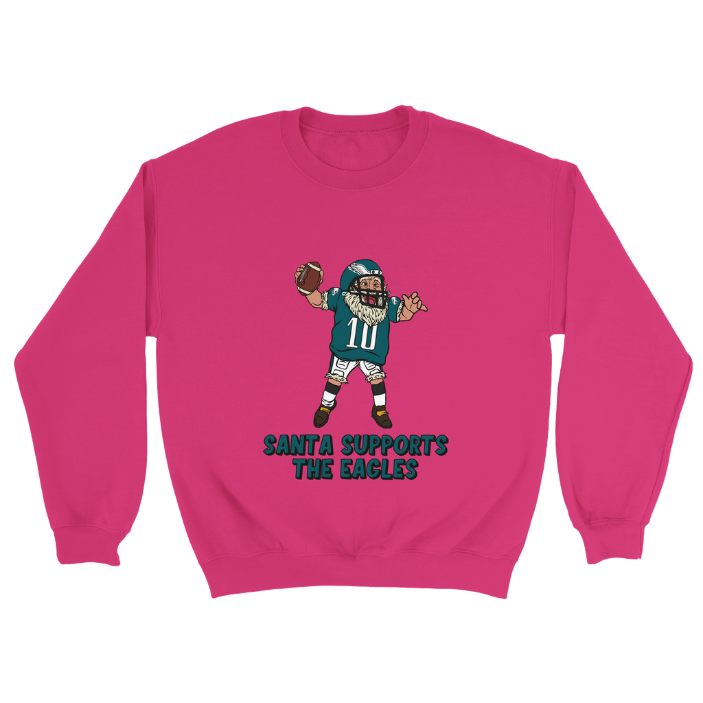 Philadelphia Eagles Unisex Crewneck Santa Sweatshirt