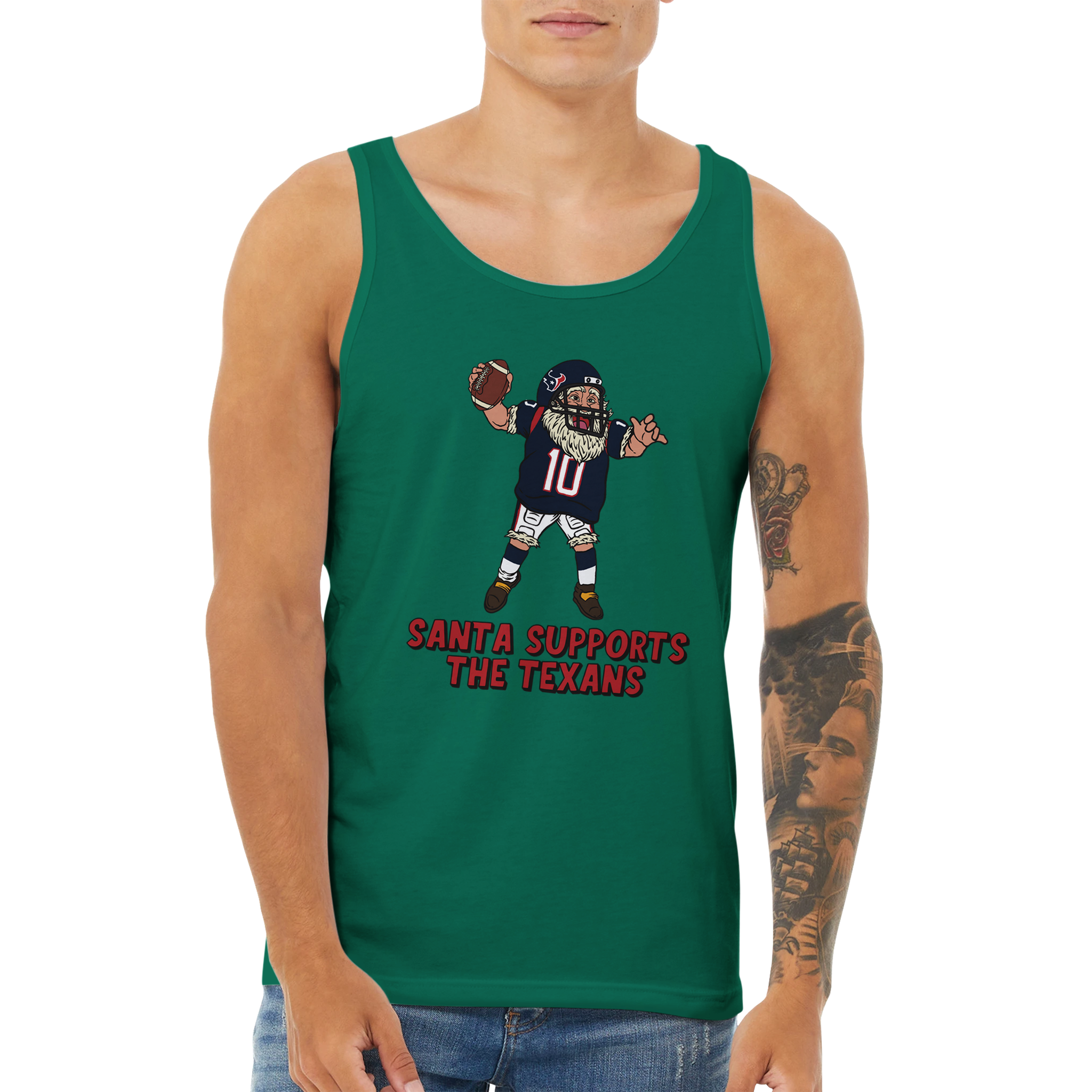Houston Texans Unisex Santa Tank Top