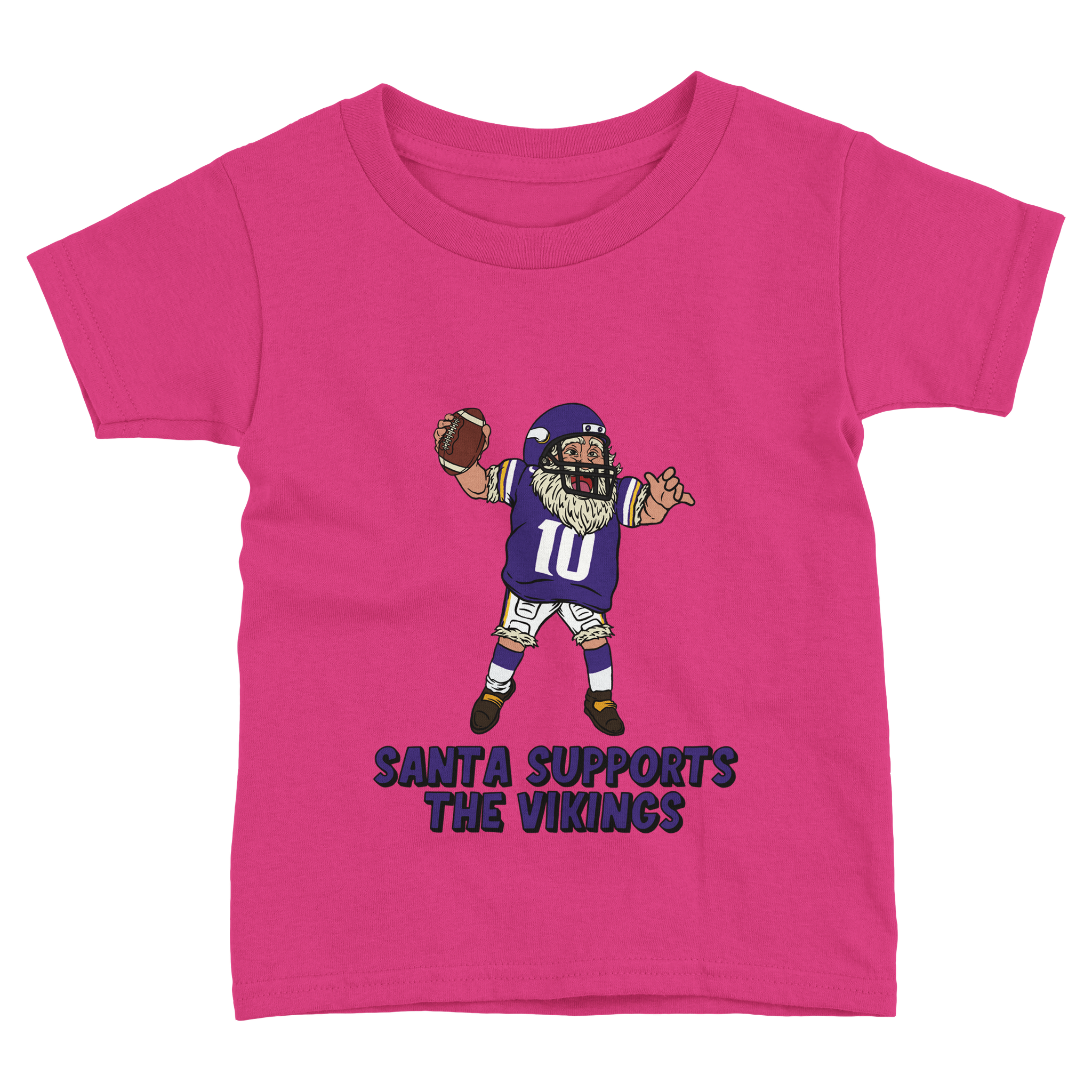 Minnesota Vikings Toddler Fine Jersey Santa T-Shirt