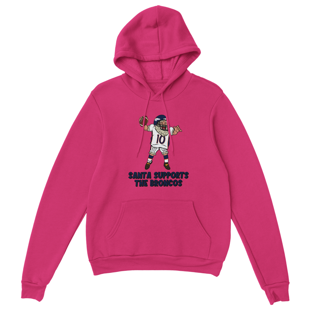 Denver Broncos Unisex Pullover Santa Hoodie